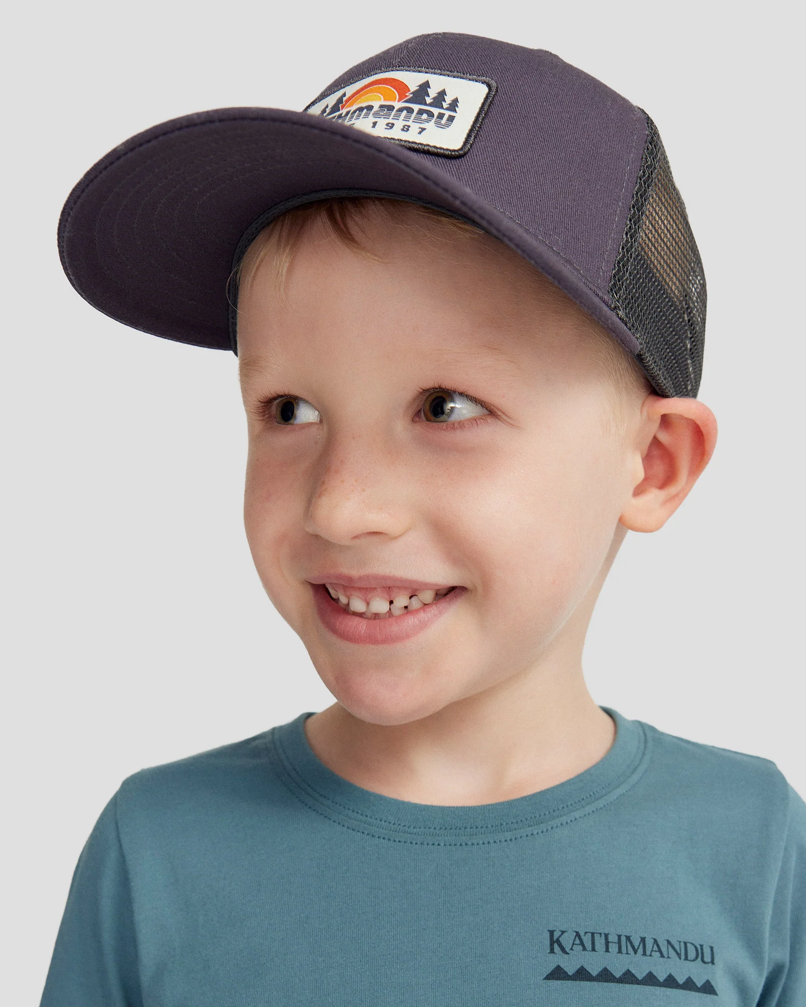Kids' Trucker Unisex Low Cap - Pure Navy - Image 3
