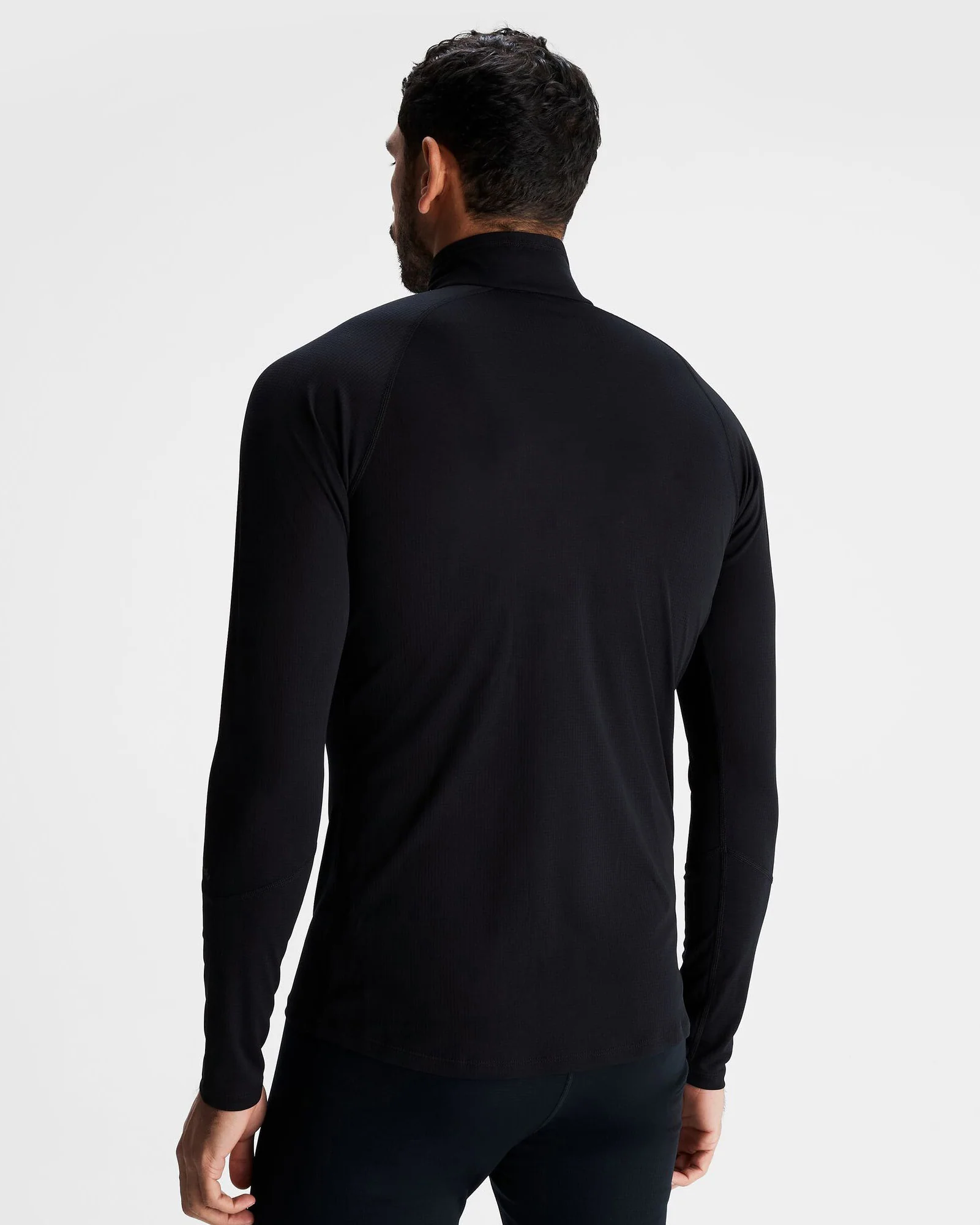 Men's KMDAction Quarter Zip Baselayer Top - Black - Image 3