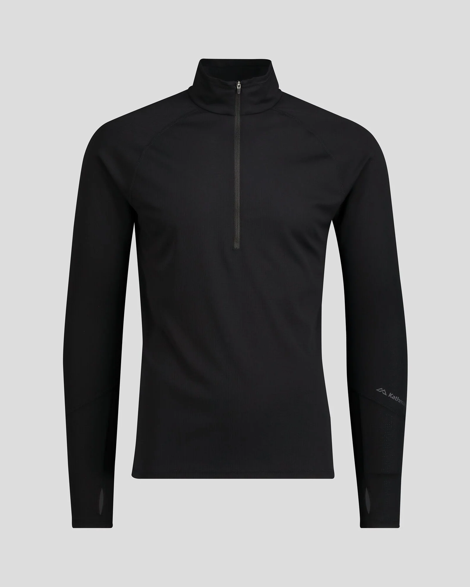 Men's KMDAction Quarter Zip Baselayer Top - Black - Image 5