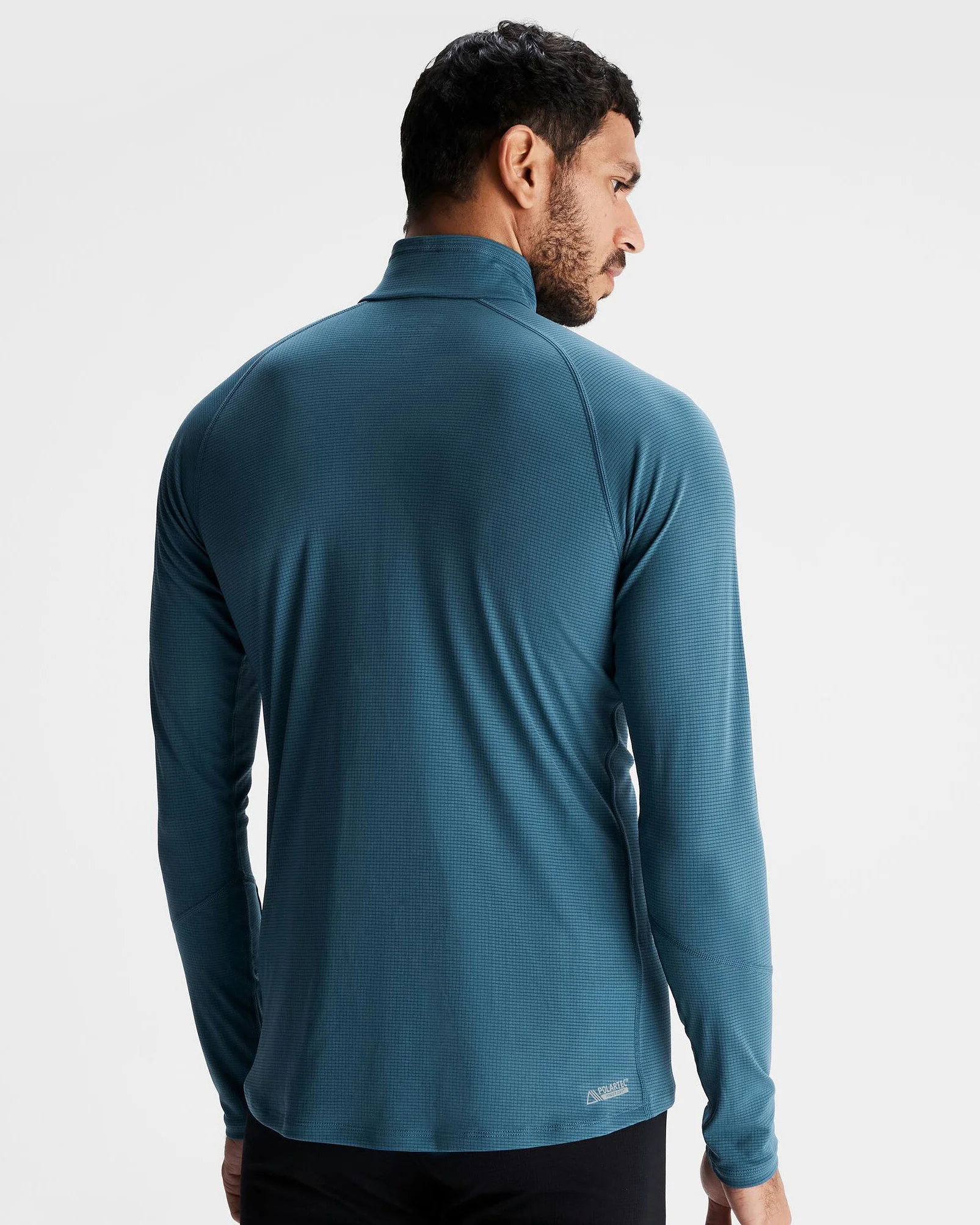 Men's KMDAction Quarter Zip Baselayer Top - Steel Blue - Image 3