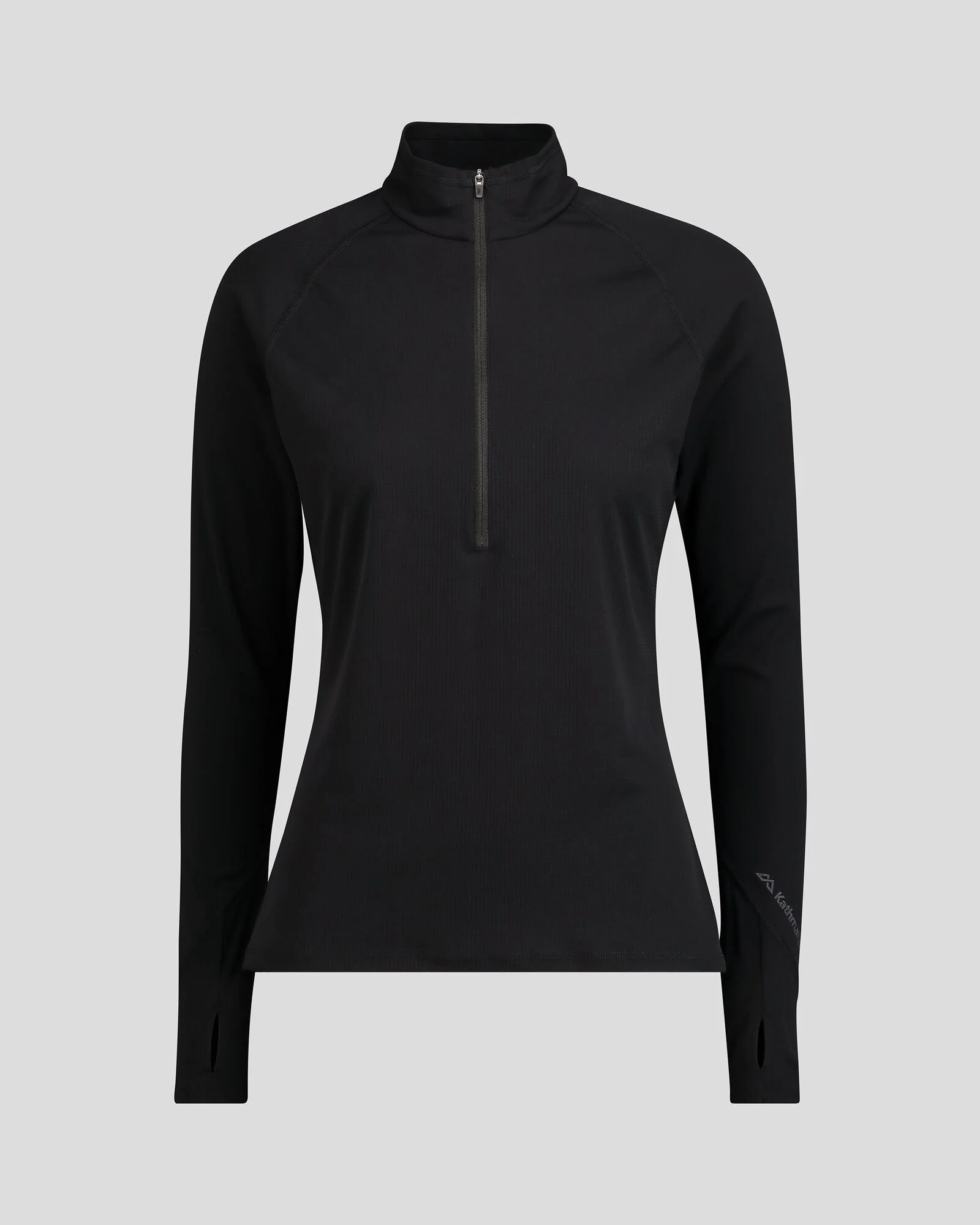 Women's KMDAction Quarter Zip Baselayer Top  - Black - Image 5