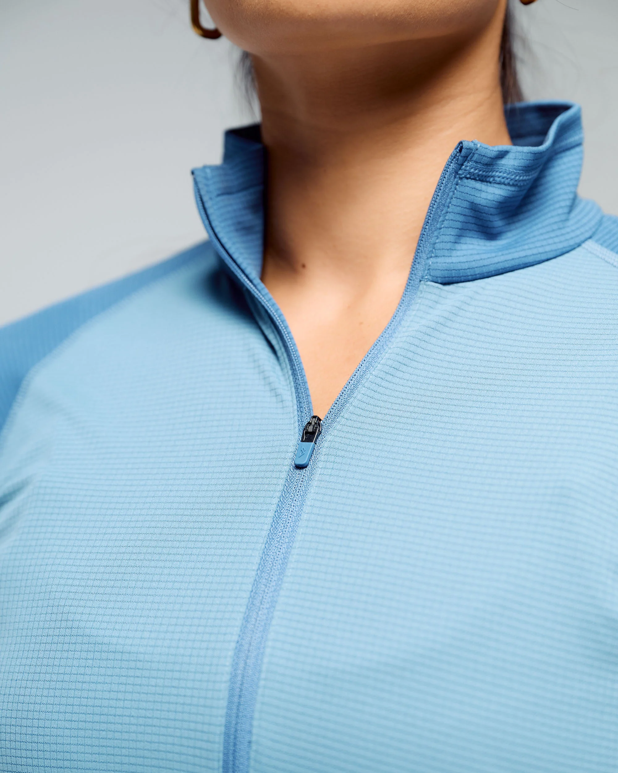 Women's KMDAction Quarter Zip Baselayer Top  - Moonlight/Bluehaze - Image 4