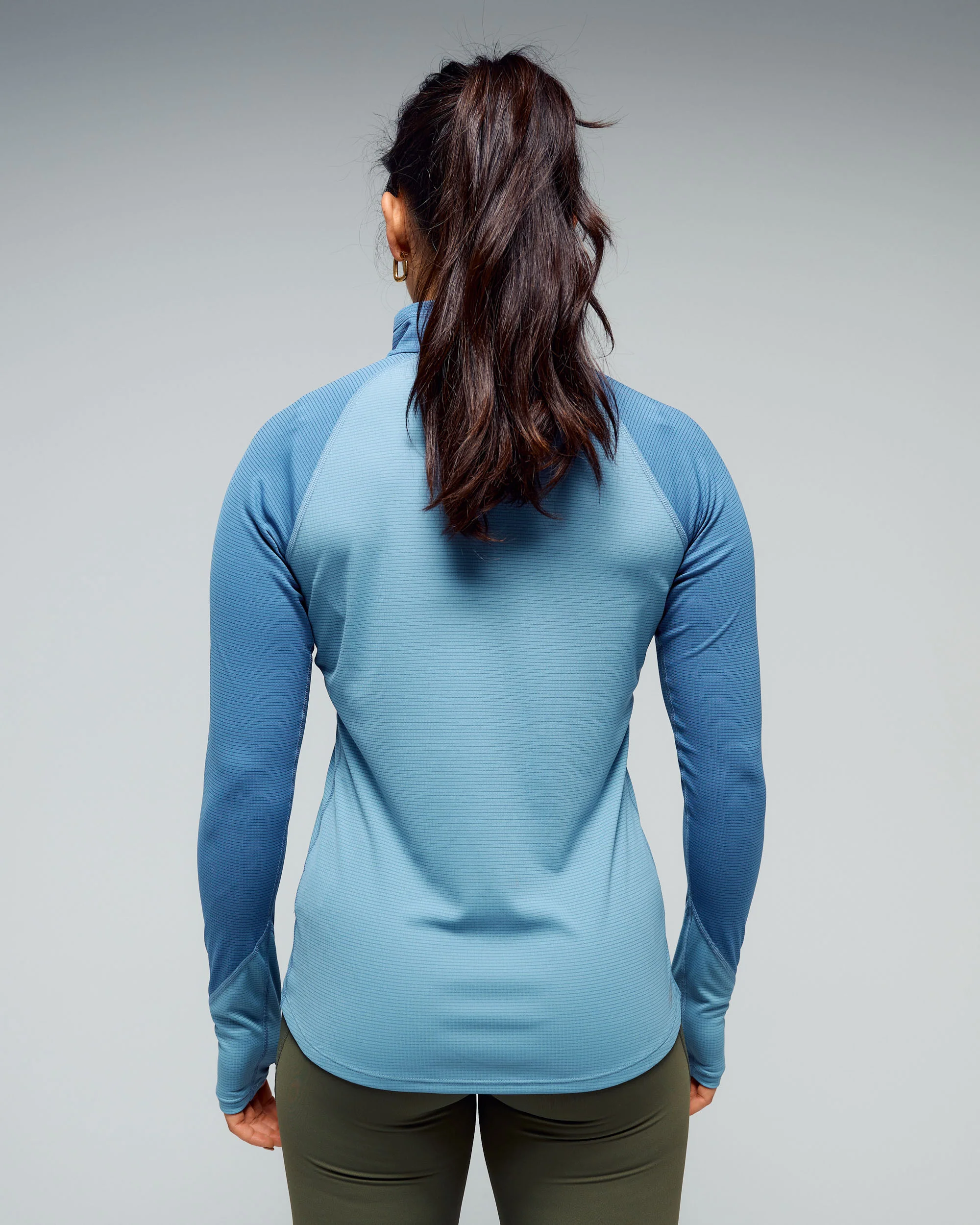 Women's KMDAction Quarter Zip Baselayer Top  - Moonlight/Bluehaze - Image 6