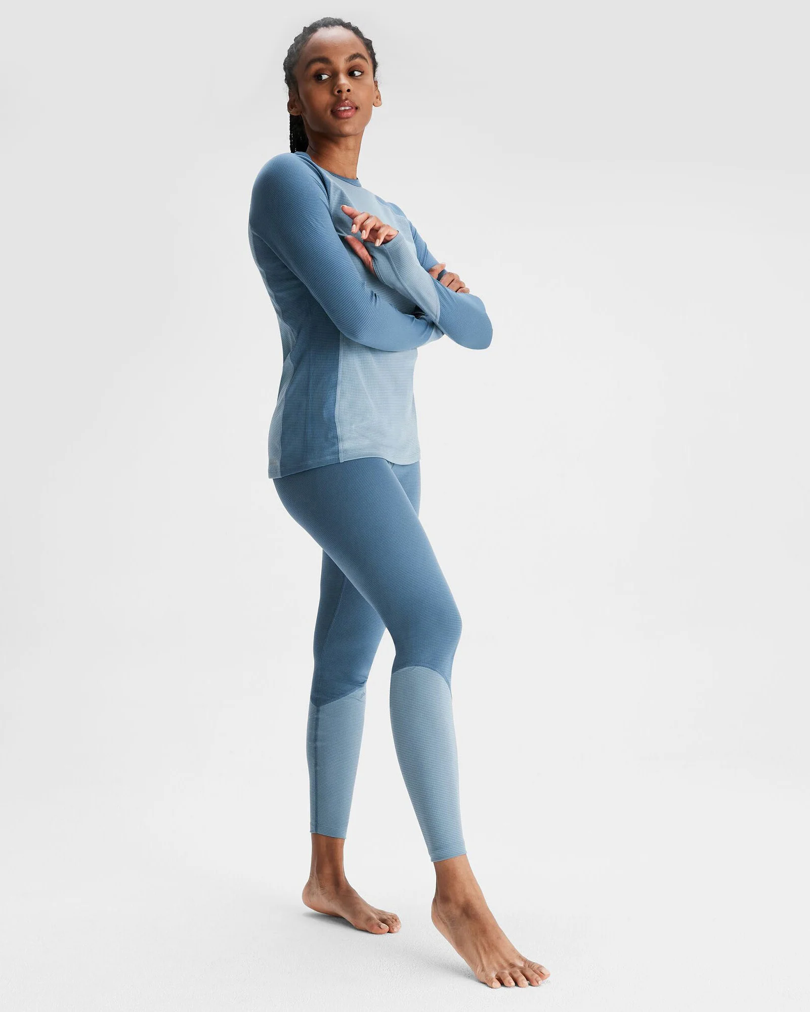 Women's KMDAction Baselayer Leggings - Moonlight/Bluehaze - Image 3