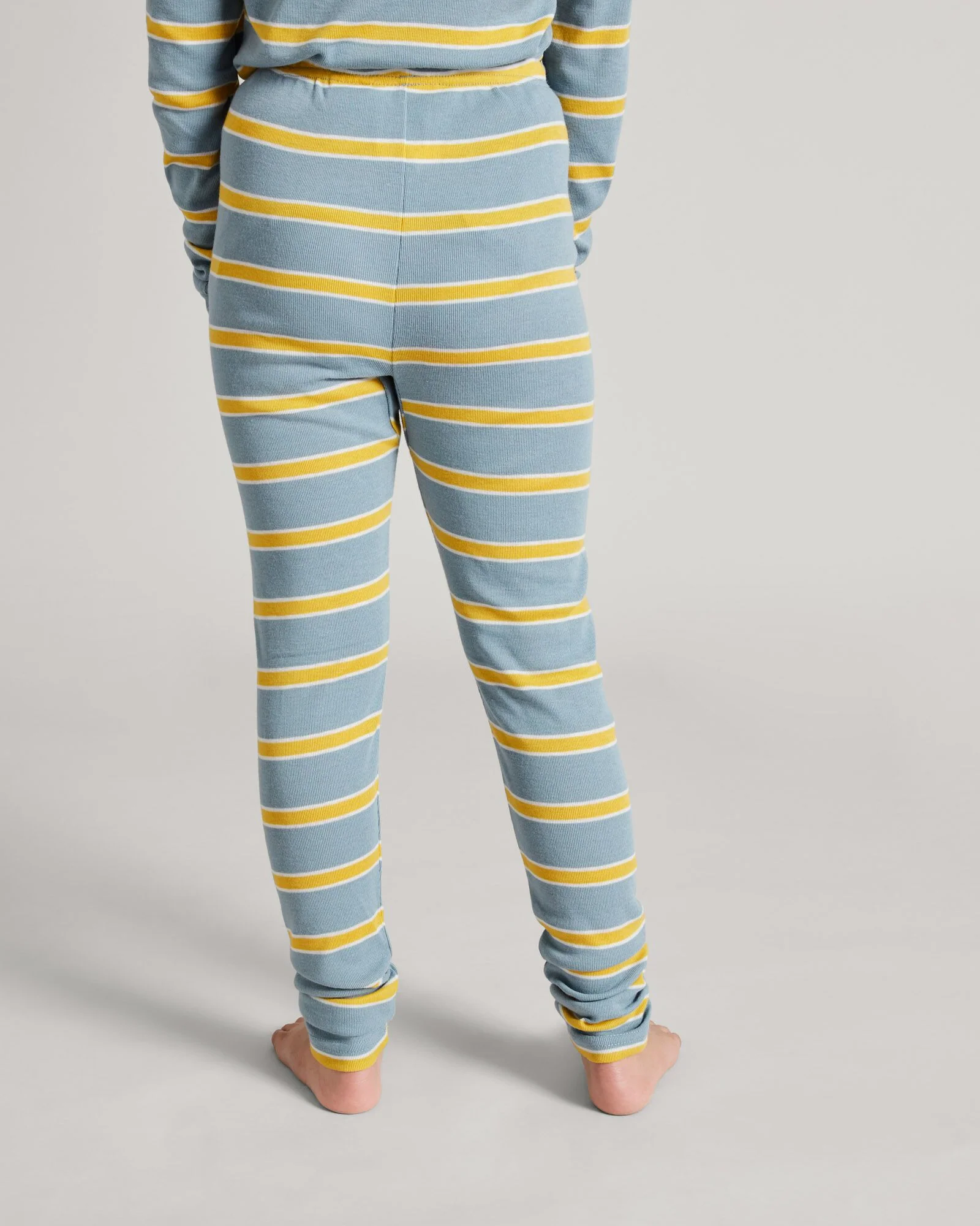 Kids' KMDCore Long John Pants - Bluehaze/Kowhai Stripe - Image 3
