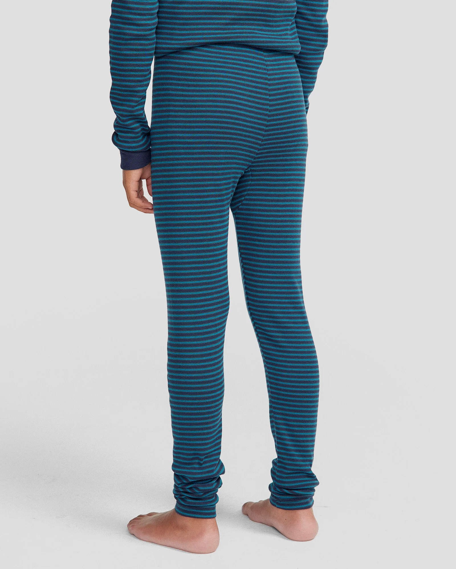 Kids' KMDCore Long John Pants - Dark Eddy/Navy Stripe - Image 3
