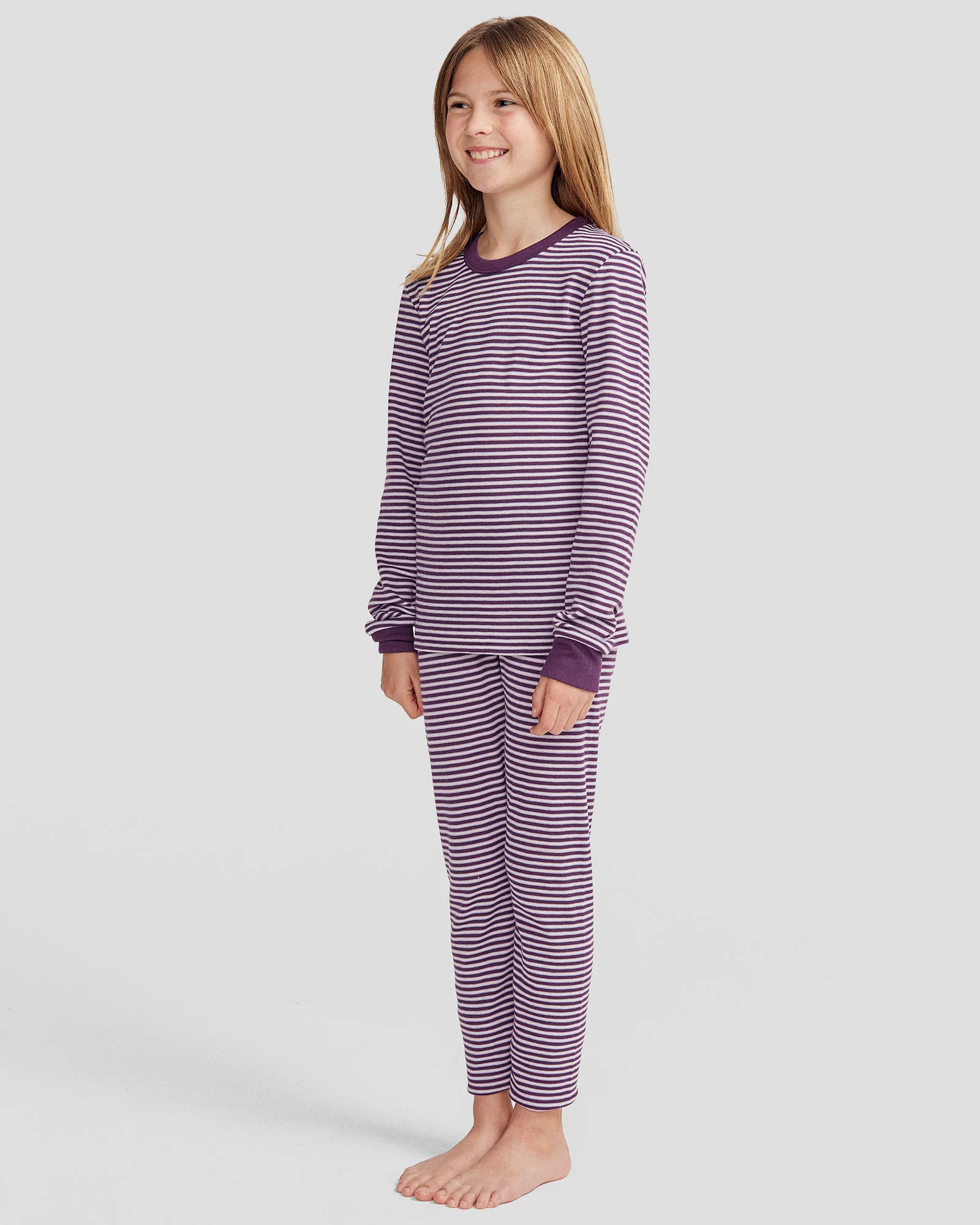 Kids' KMDCore Long John Pants - Jam/Haze Stripe - Image 2