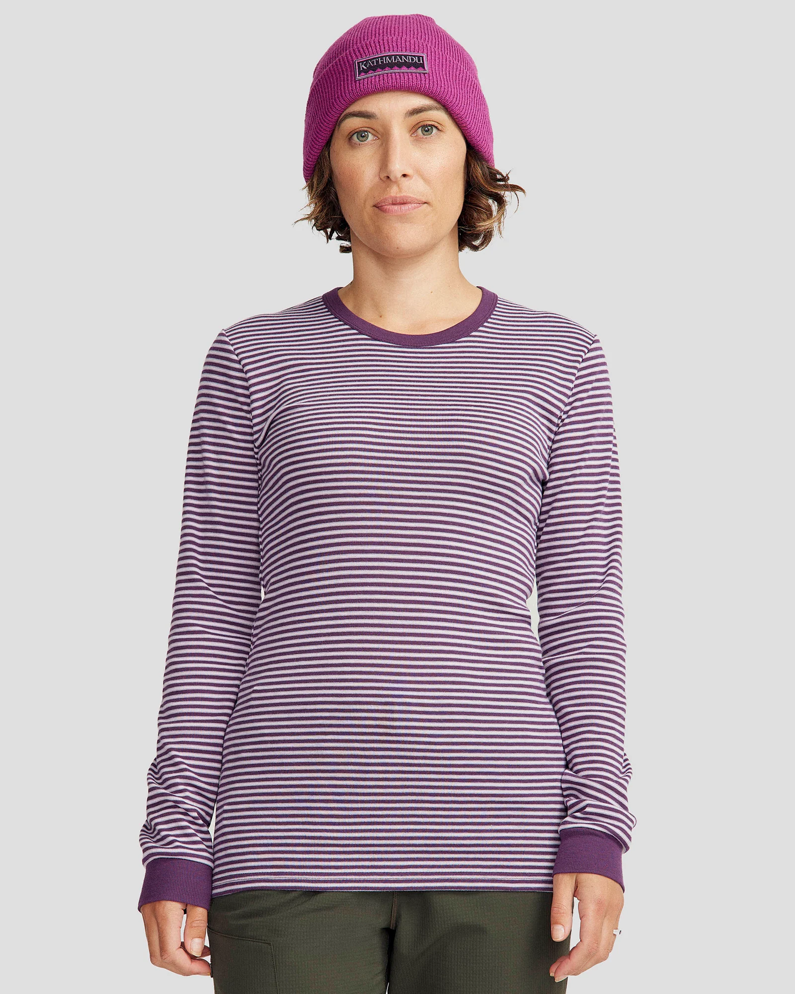 KMDCore Long Sleeve Top - Jam/Haze Stripe