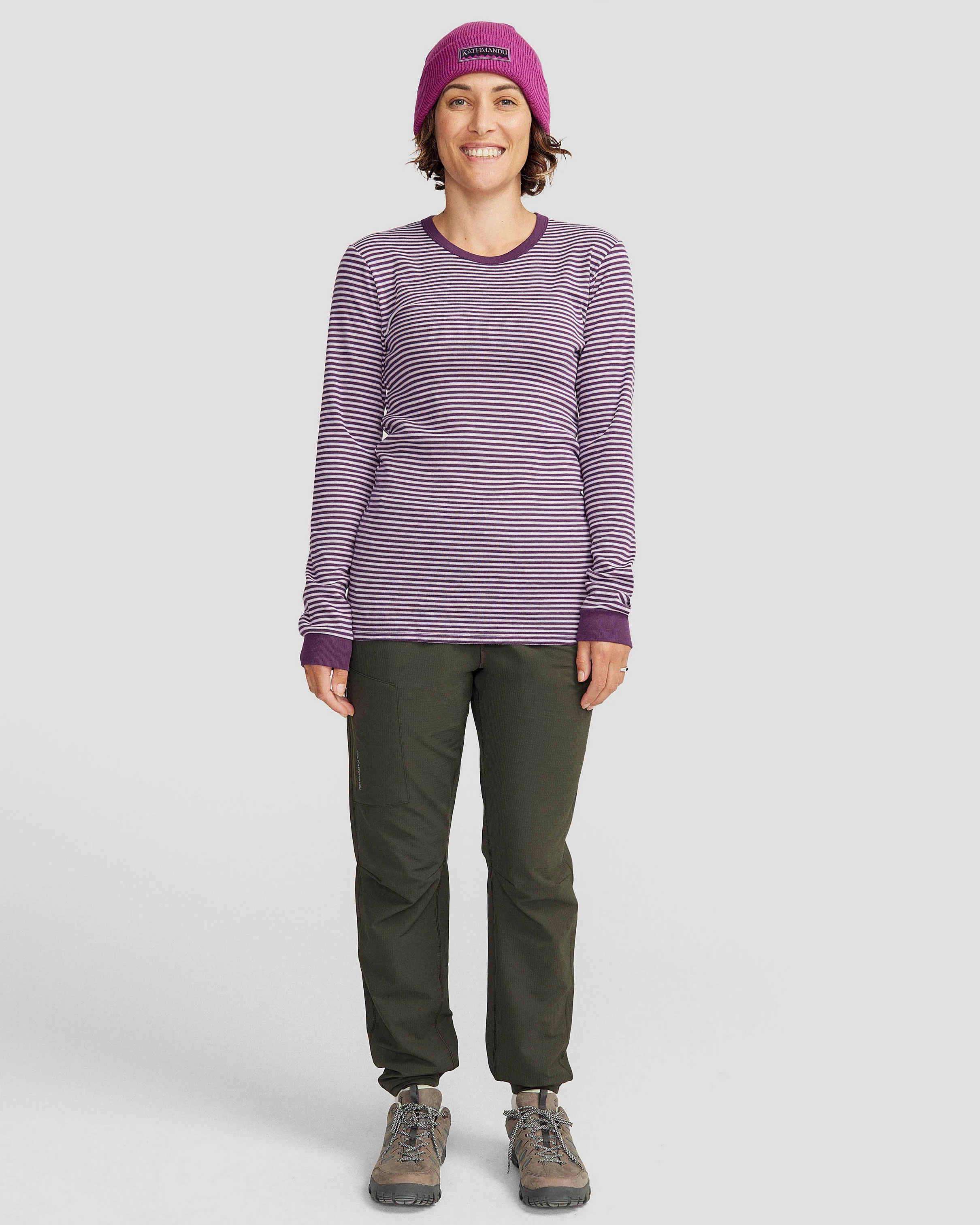 KMDCore Long Sleeve Top - Jam/Haze Stripe - Image 2