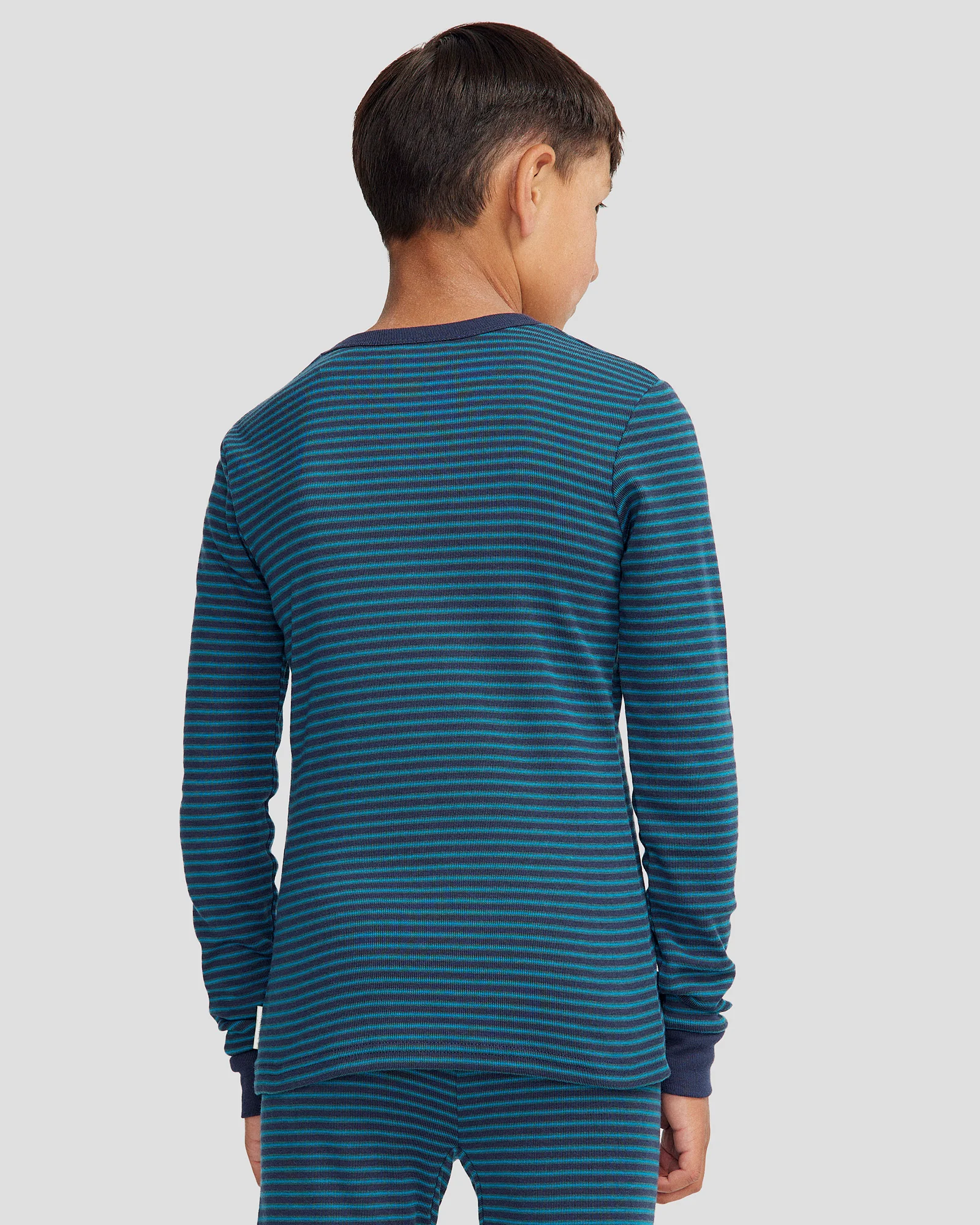 Kids' KMDCore Long Sleeve Top - Dark Eddy/Navy Stripe - Image 3