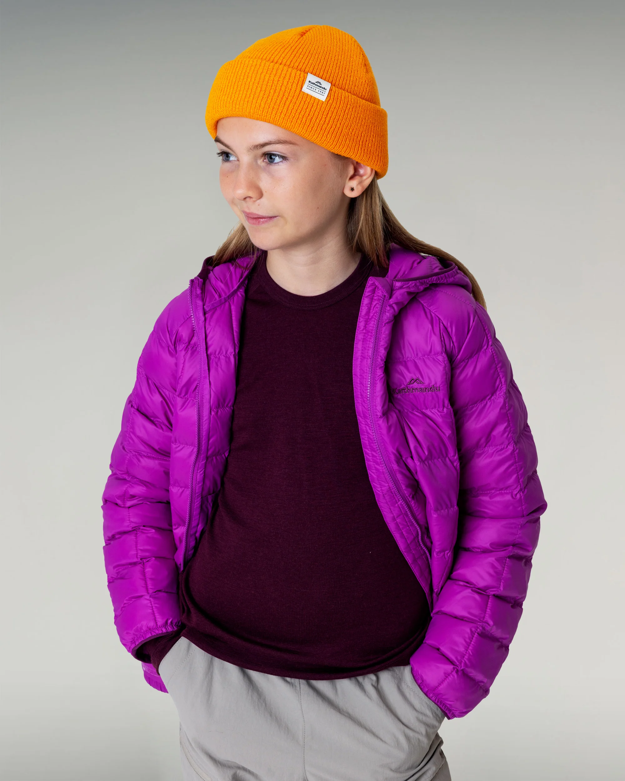 Kids' KMDMerino Baselayer Long Sleeve Top - Mulberry - Image 3