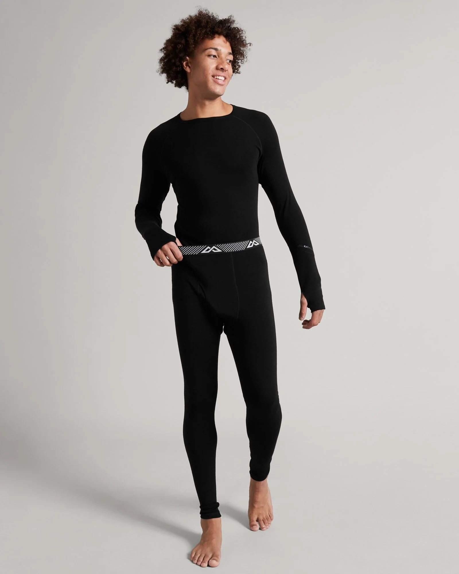 Men's KMDMerino Baselayer Long John Pants - Black - Image 2