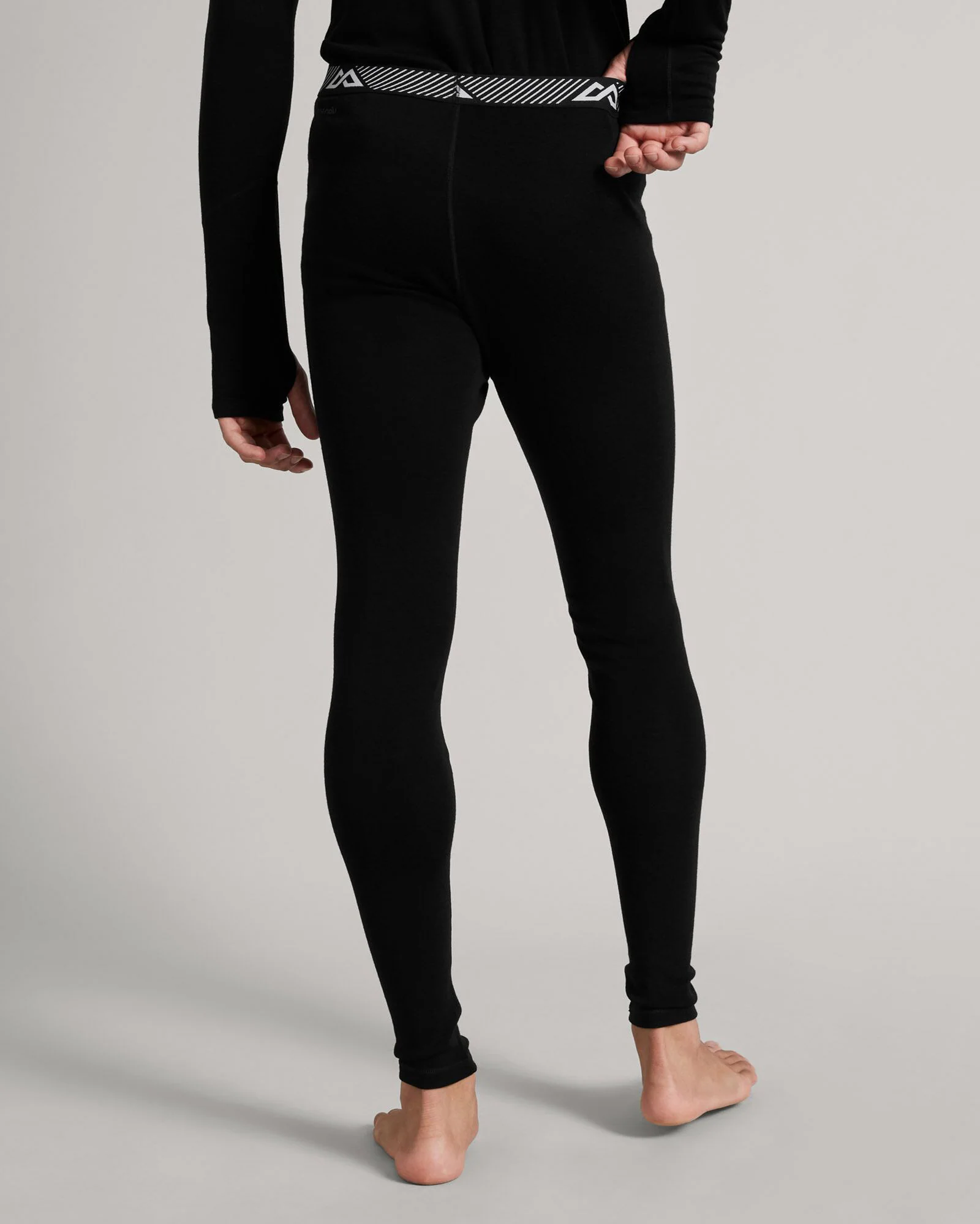 Men's KMDMerino Baselayer Long John Pants - Black - Image 4