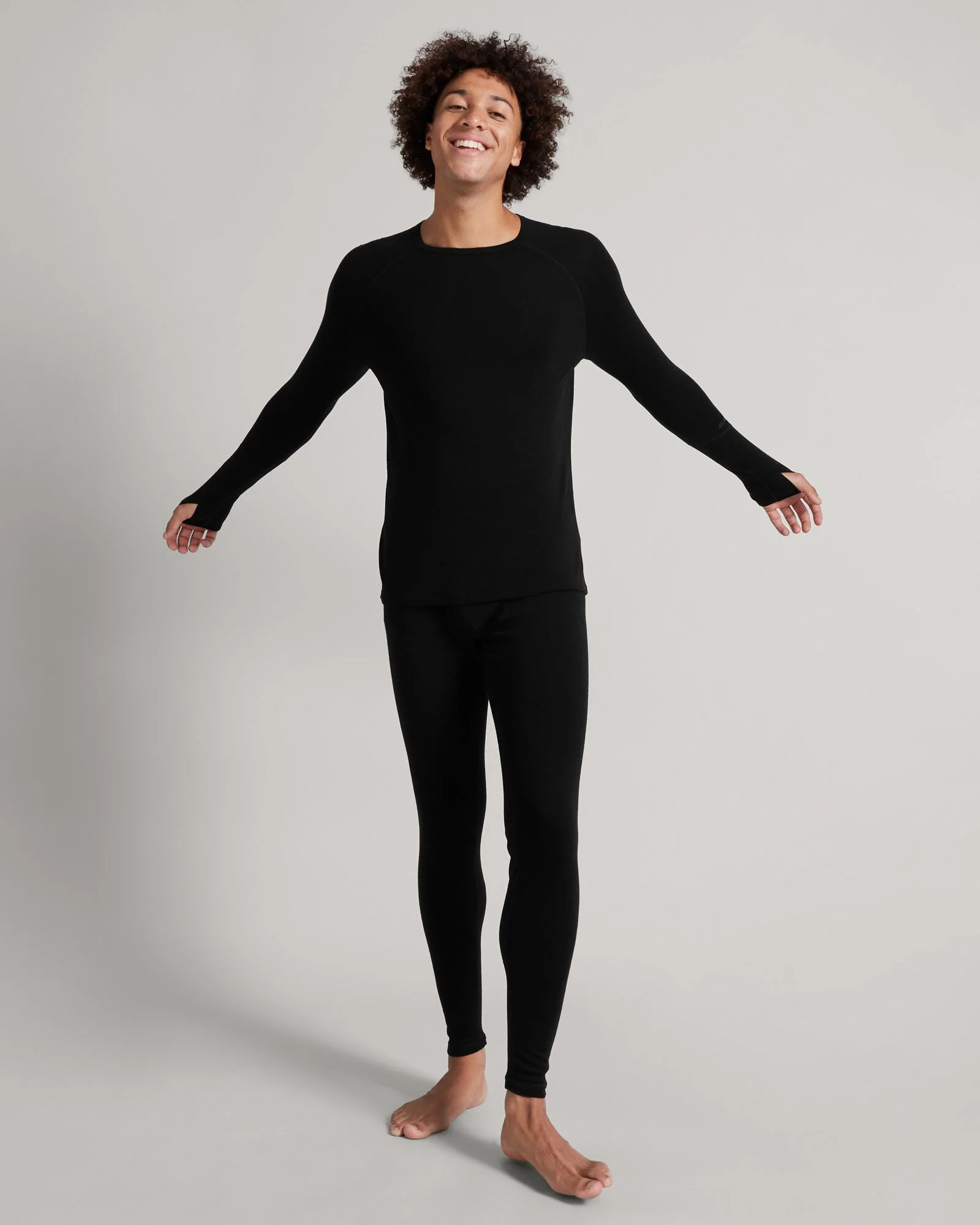 Men's KMDMerino Baselayer Long Sleeve Top - Black - Image 2