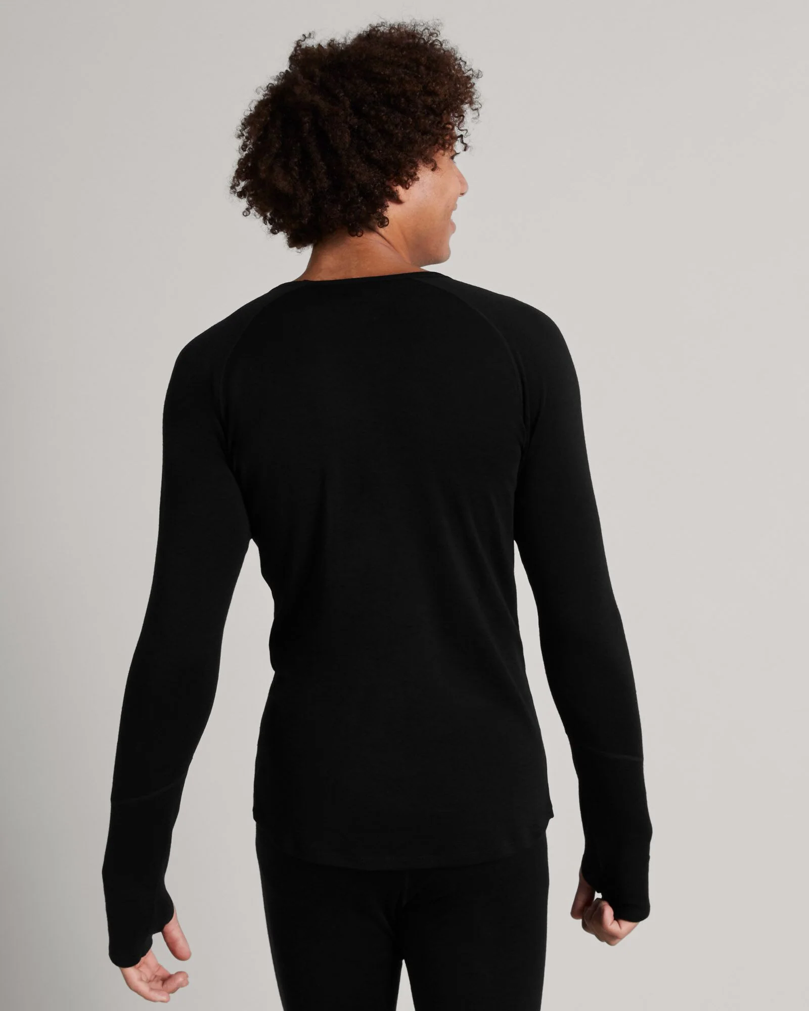 Men's KMDMerino Baselayer Long Sleeve Top - Black - Image 4