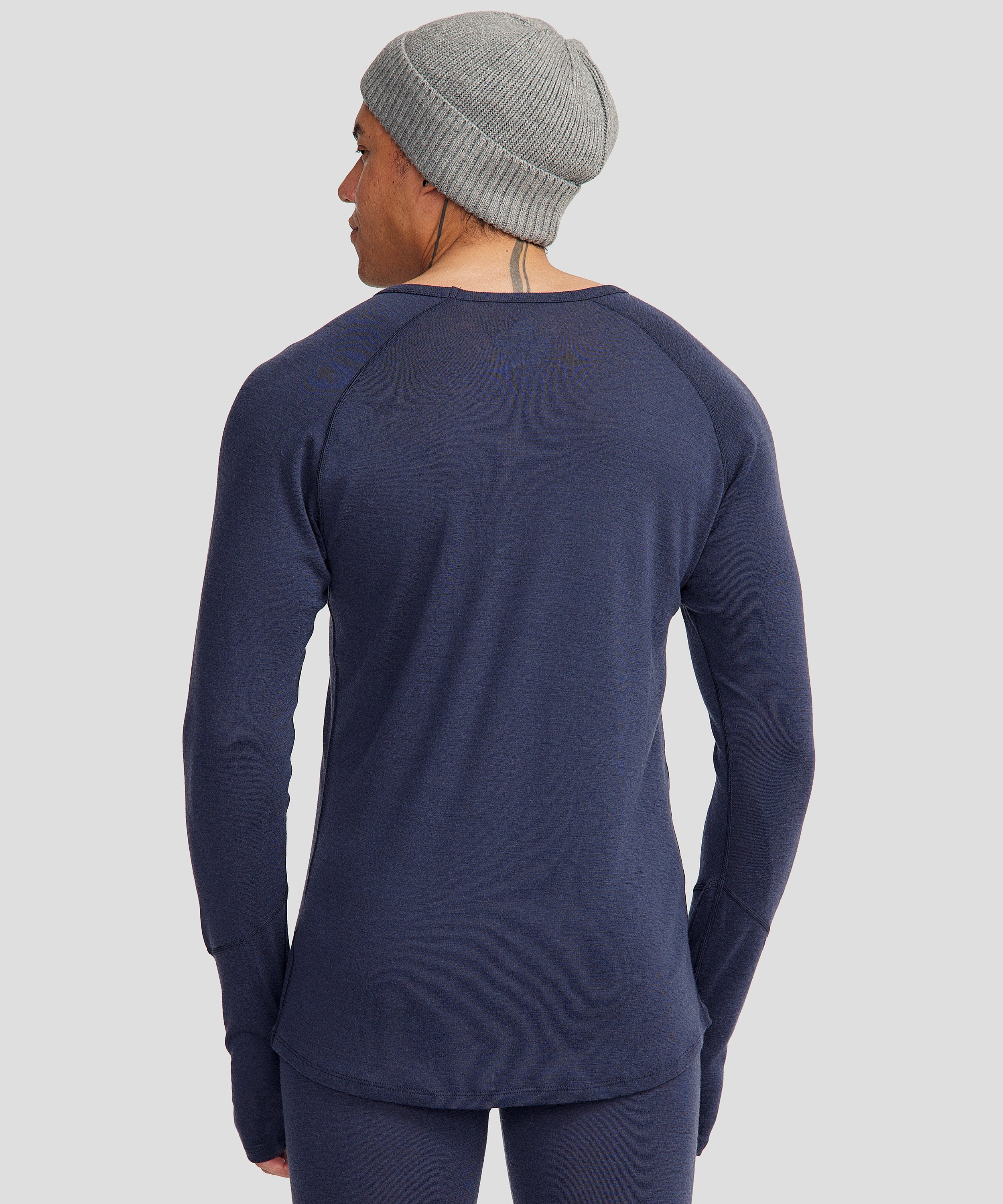 Men's KMDMerino Baselayer Long Sleeve Top - Pure Navy - Image 3