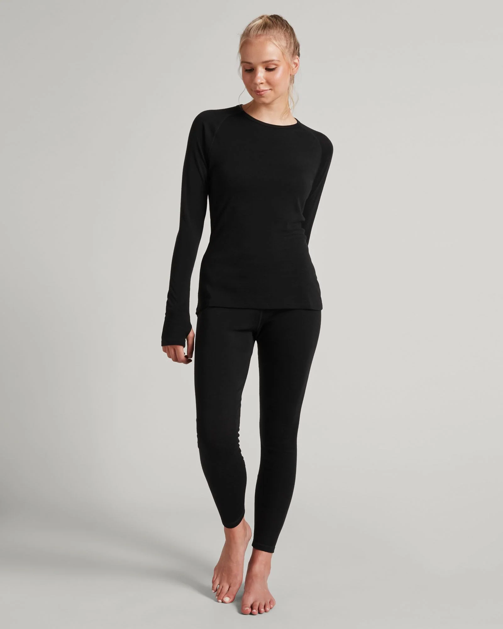Women's KMDMerino Baselayer Long Sleeve Top - Black - Image 2