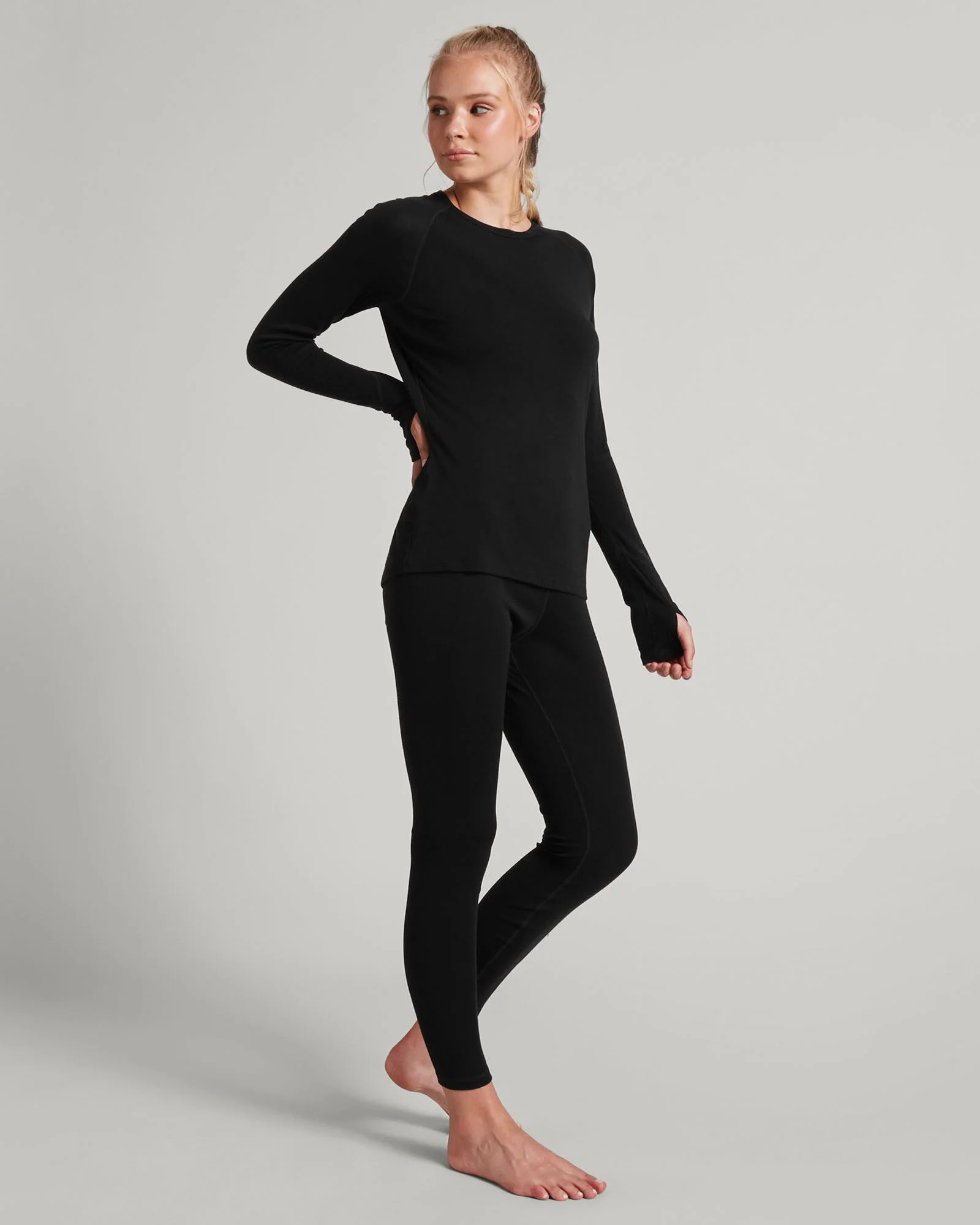 Women's KMDMerino Baselayer Long Sleeve Top - Black - Image 3