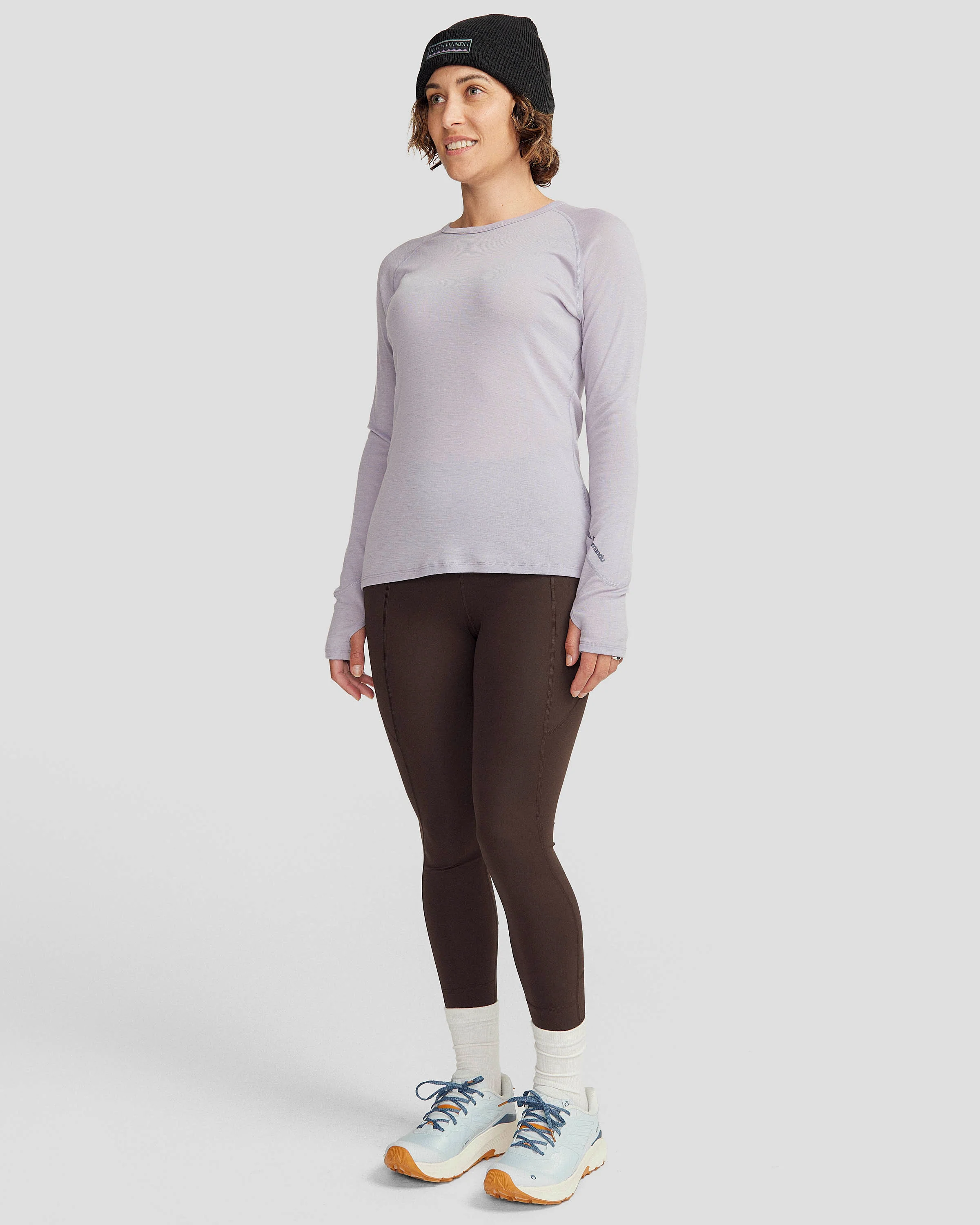 Women's KMDMerino Baselayer Long Sleeve Top - Light Haze - Image 2