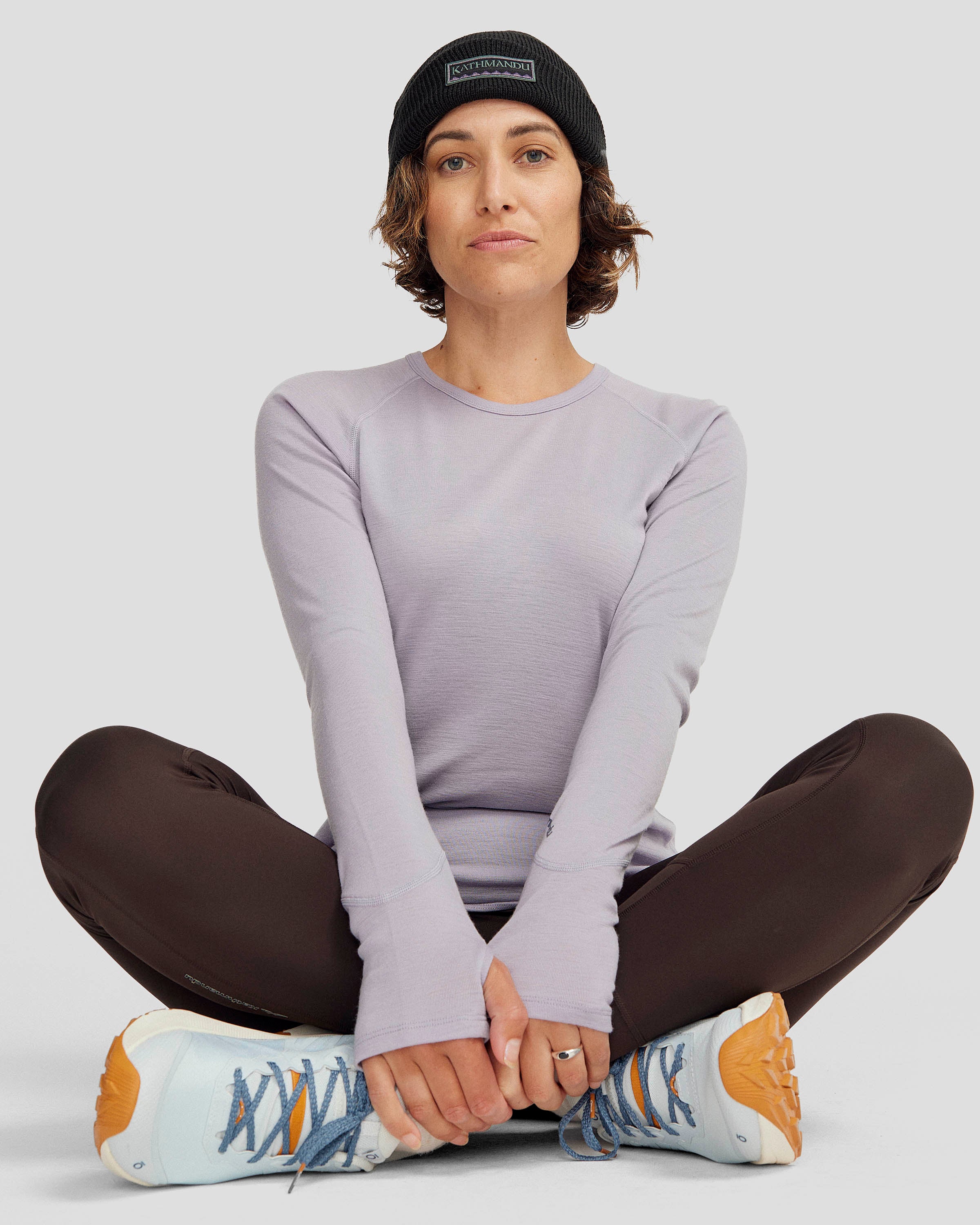 Women's KMDMerino Baselayer Long Sleeve Top - Light Haze - Image 4