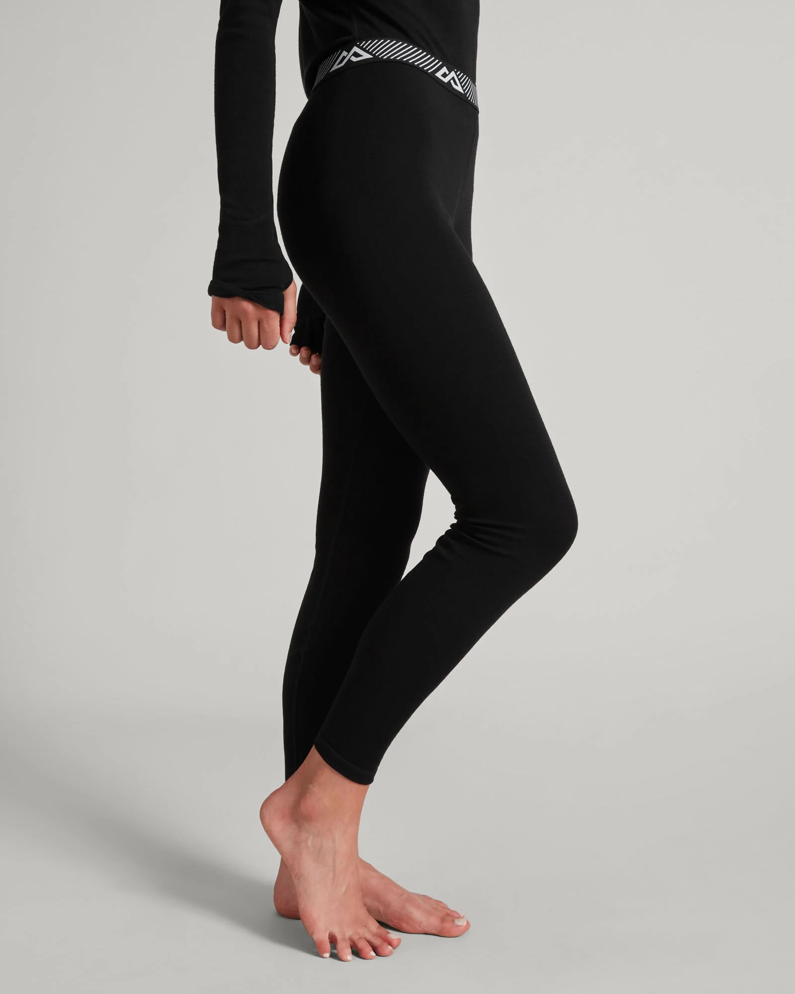 Women's KMDMerino Baselayer Leggings - Black - Image 3