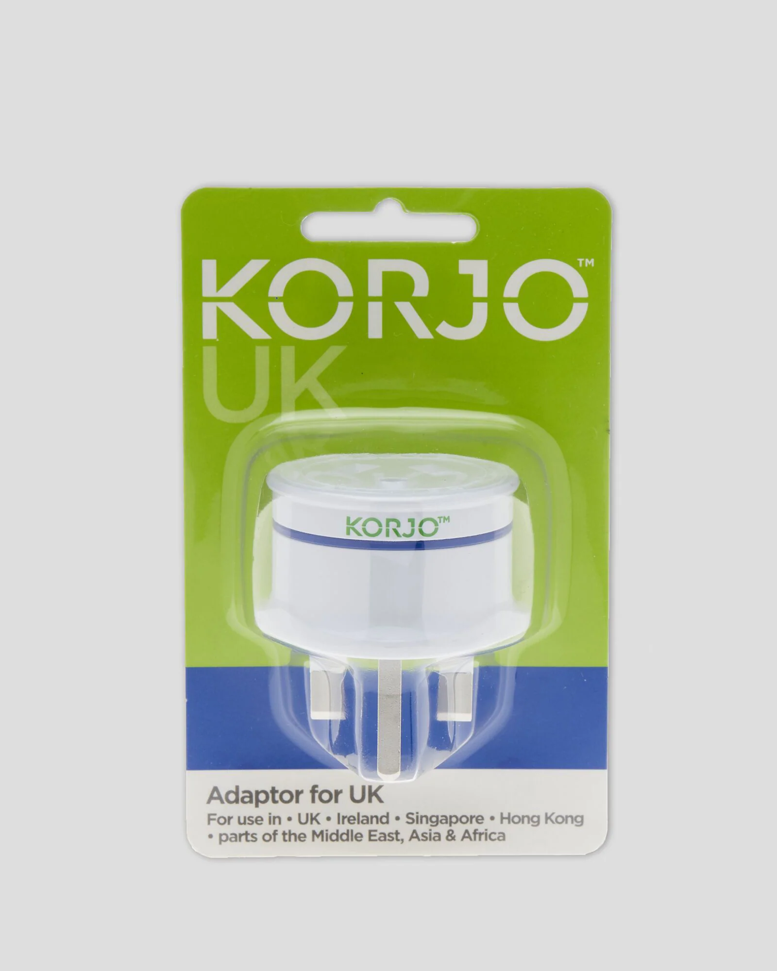 Korjo Travel Adaptor Plug UK - White - Image 2