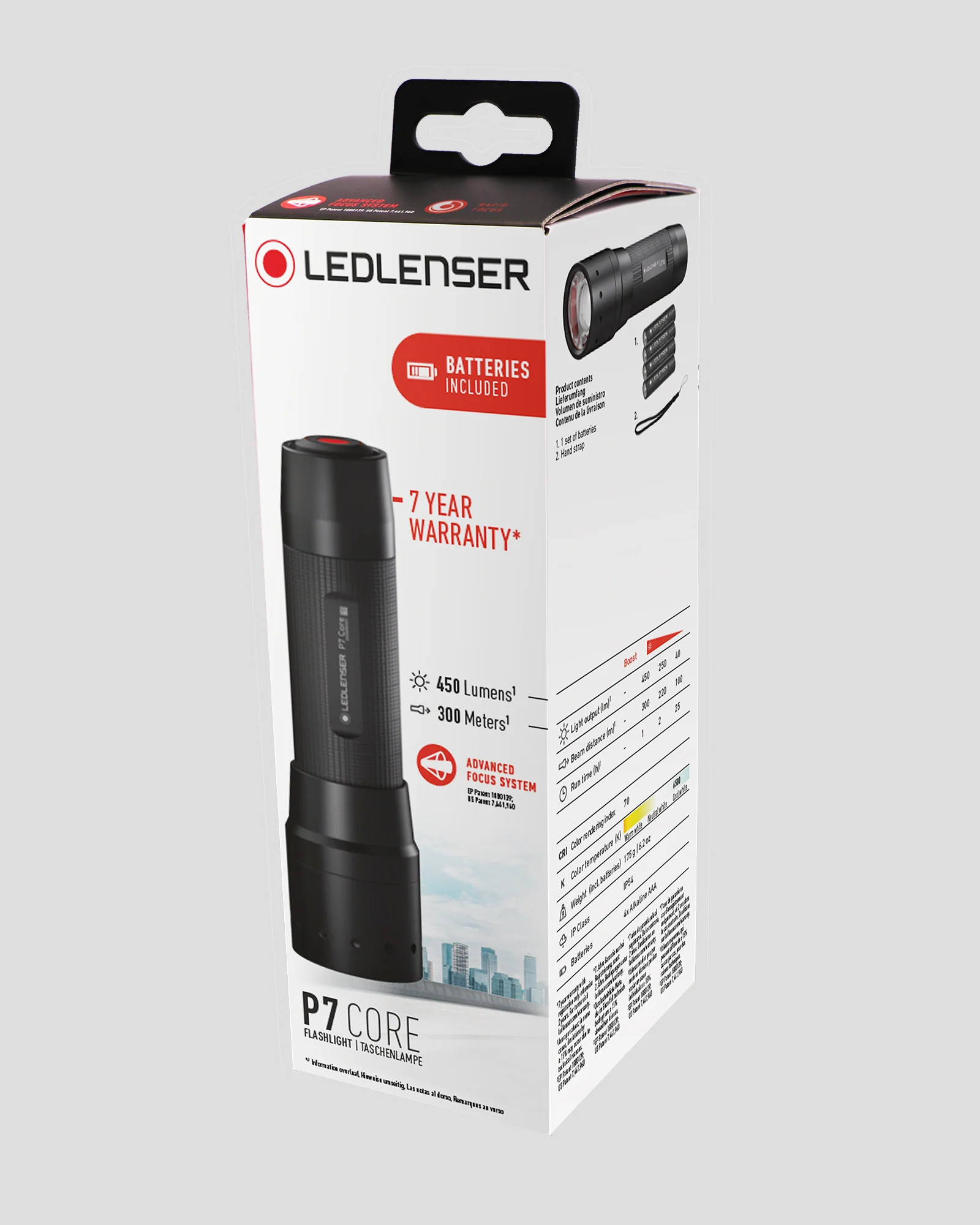 Ledlenser P7 Core 450 lumen Flashlight - Black - Image 5