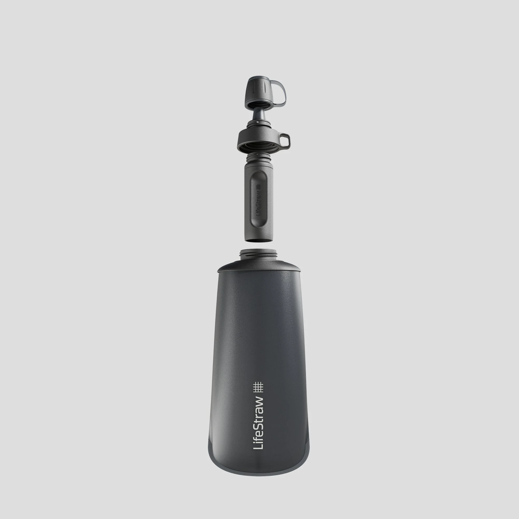 LifeStraw Peak Squeeze Bottle 1L - Dark Grey - Image 4