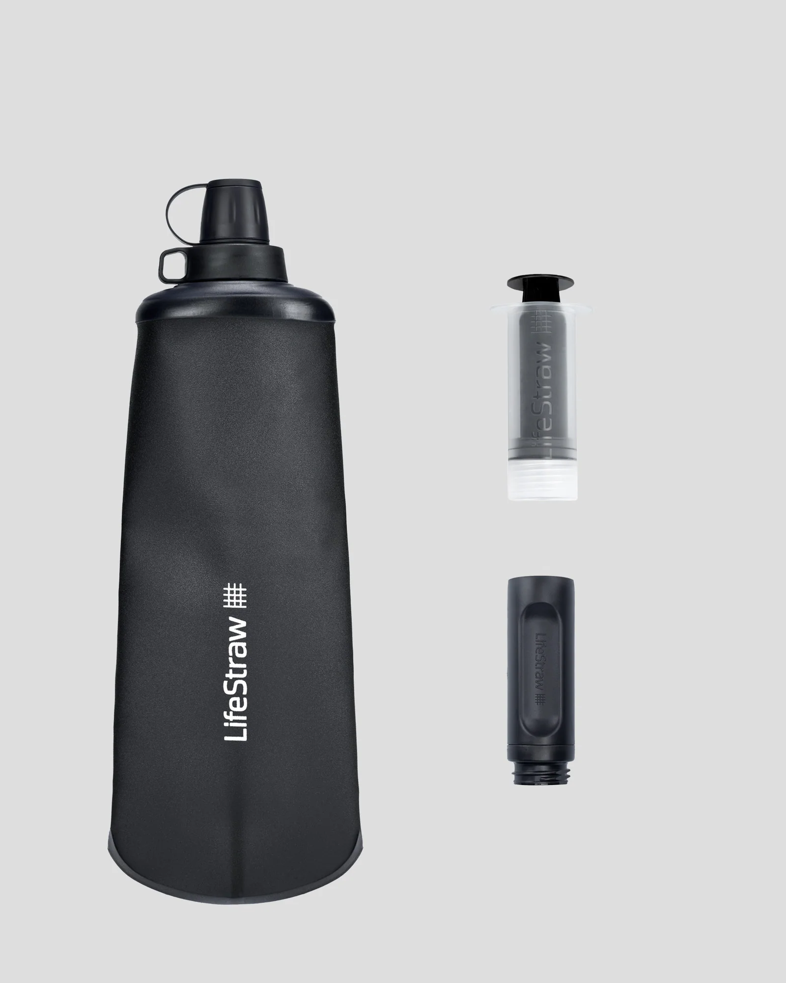 LifeStraw Peak Squeeze Bottle 1L - Dark Grey - Image 7