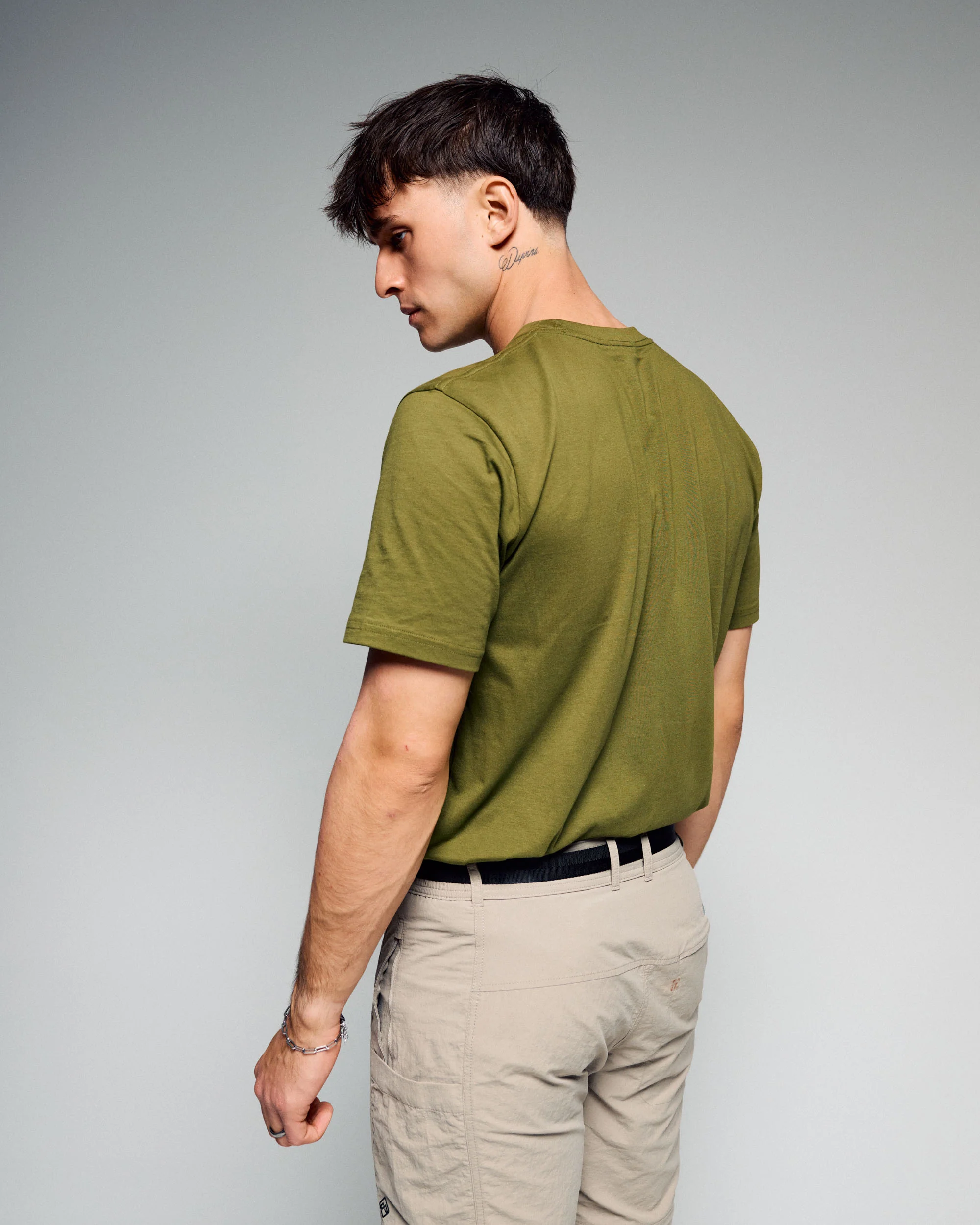 Men's Logo Fill Organic Cotton Tee - Dark Fern - Image 2