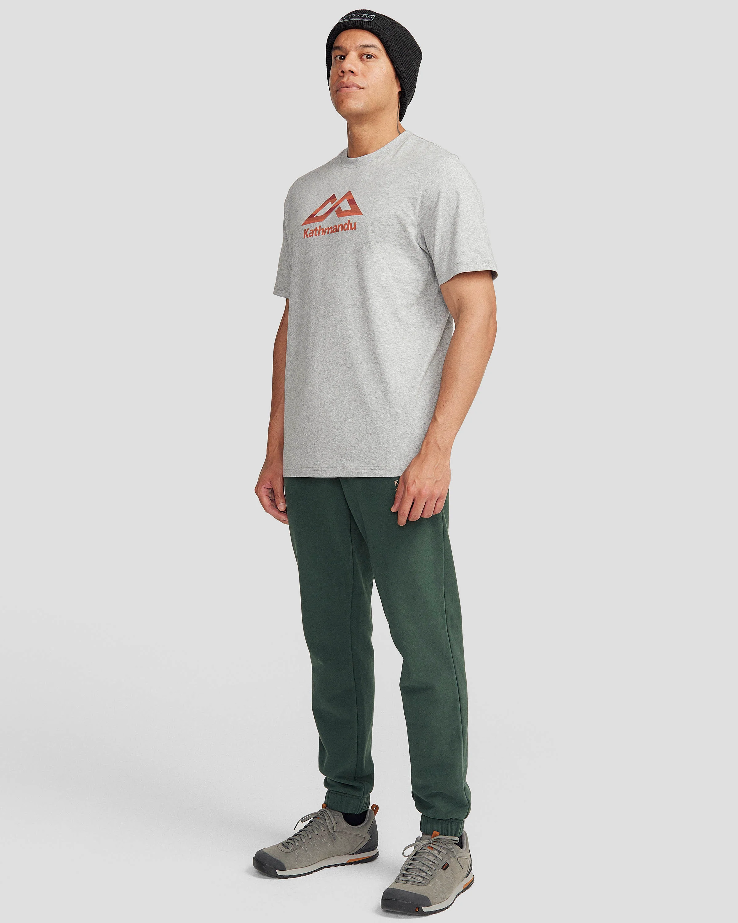 Men's Logo Fill Organic T-shirt - Light Grey Marle - Image 2