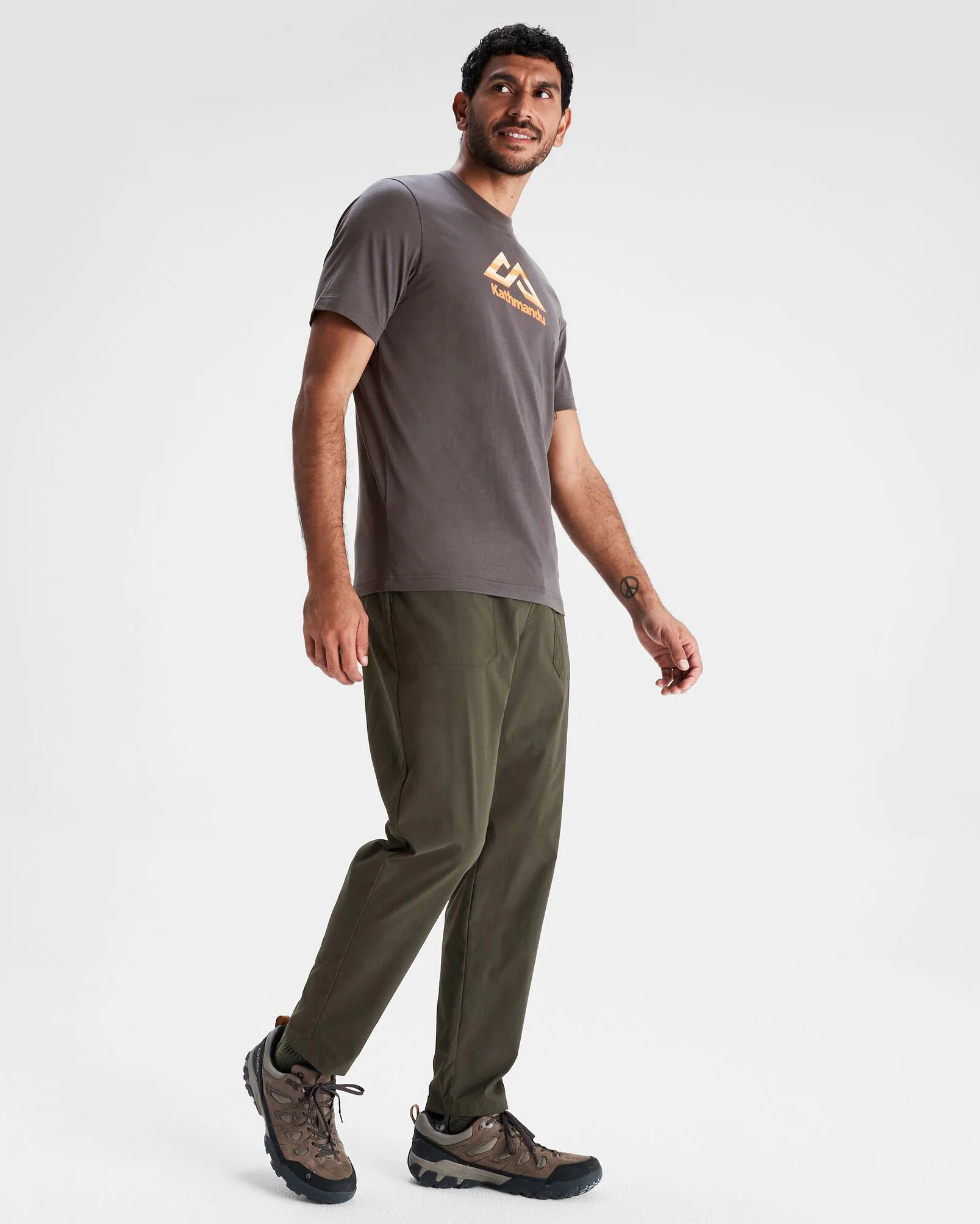 Men's Logo Fill Organic T-shirt - Shale - Image 2
