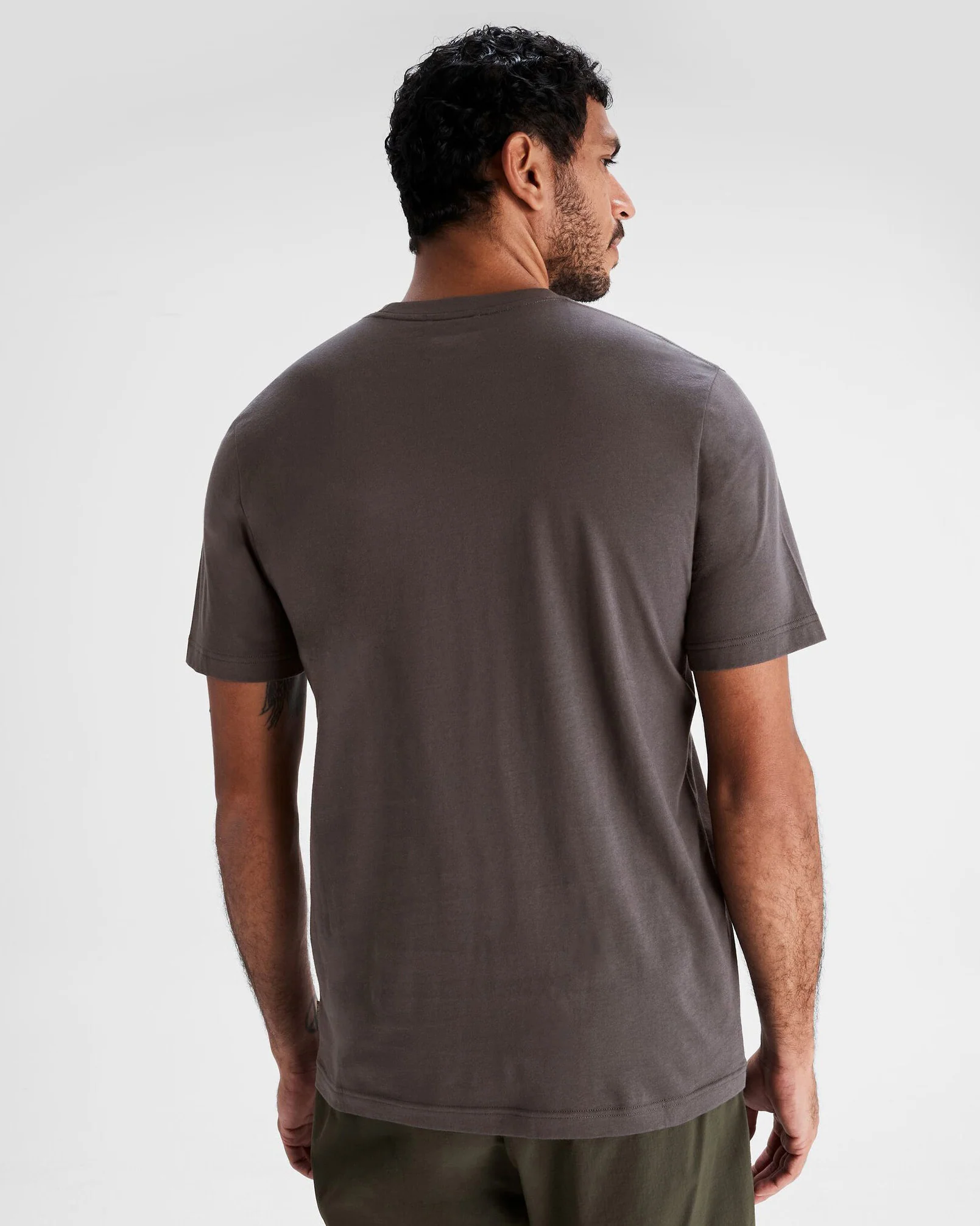 Men's Logo Fill Organic T-shirt - Shale - Image 3