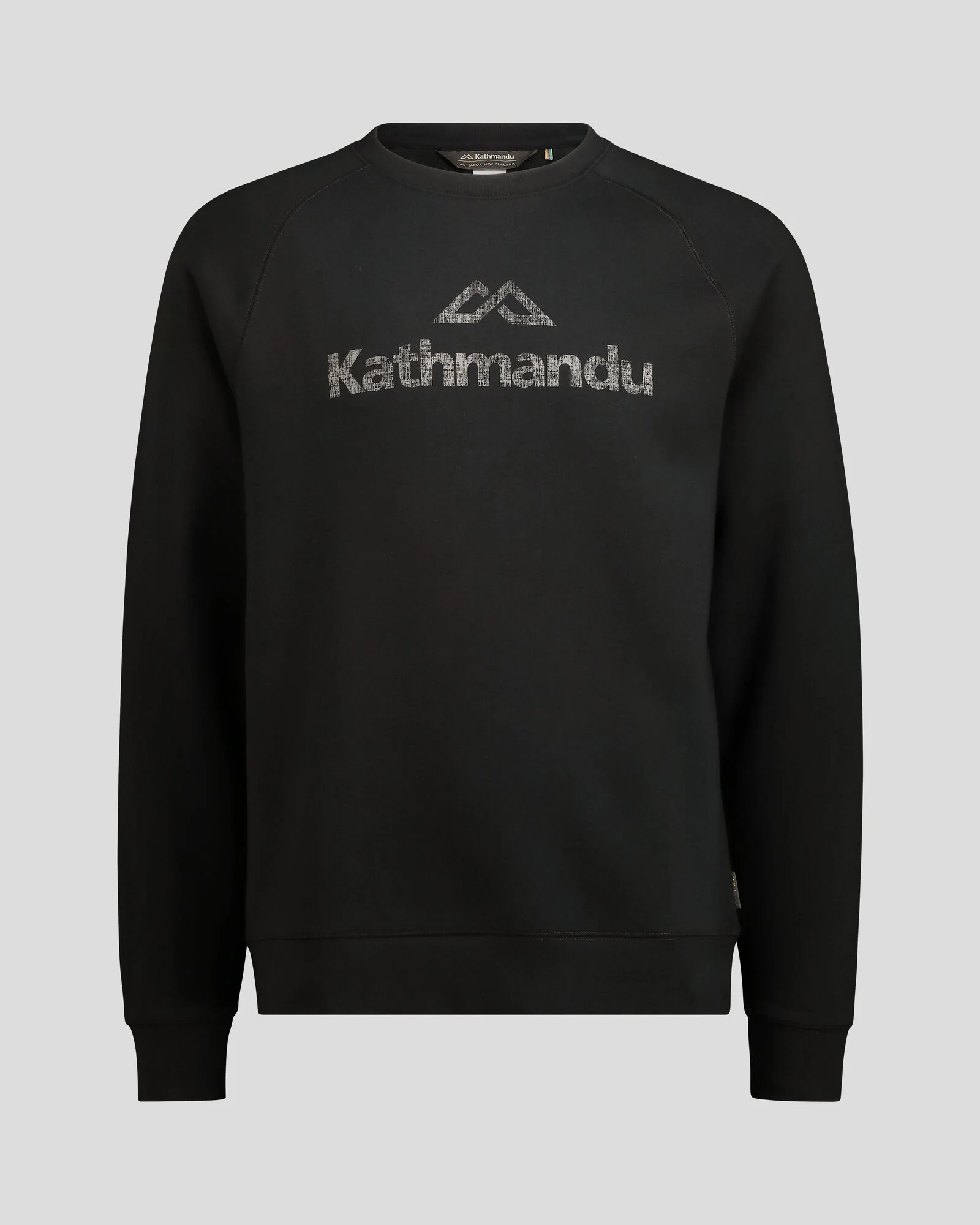 Men's Kathmandu Logo Crew Sweater - Black - Image 4