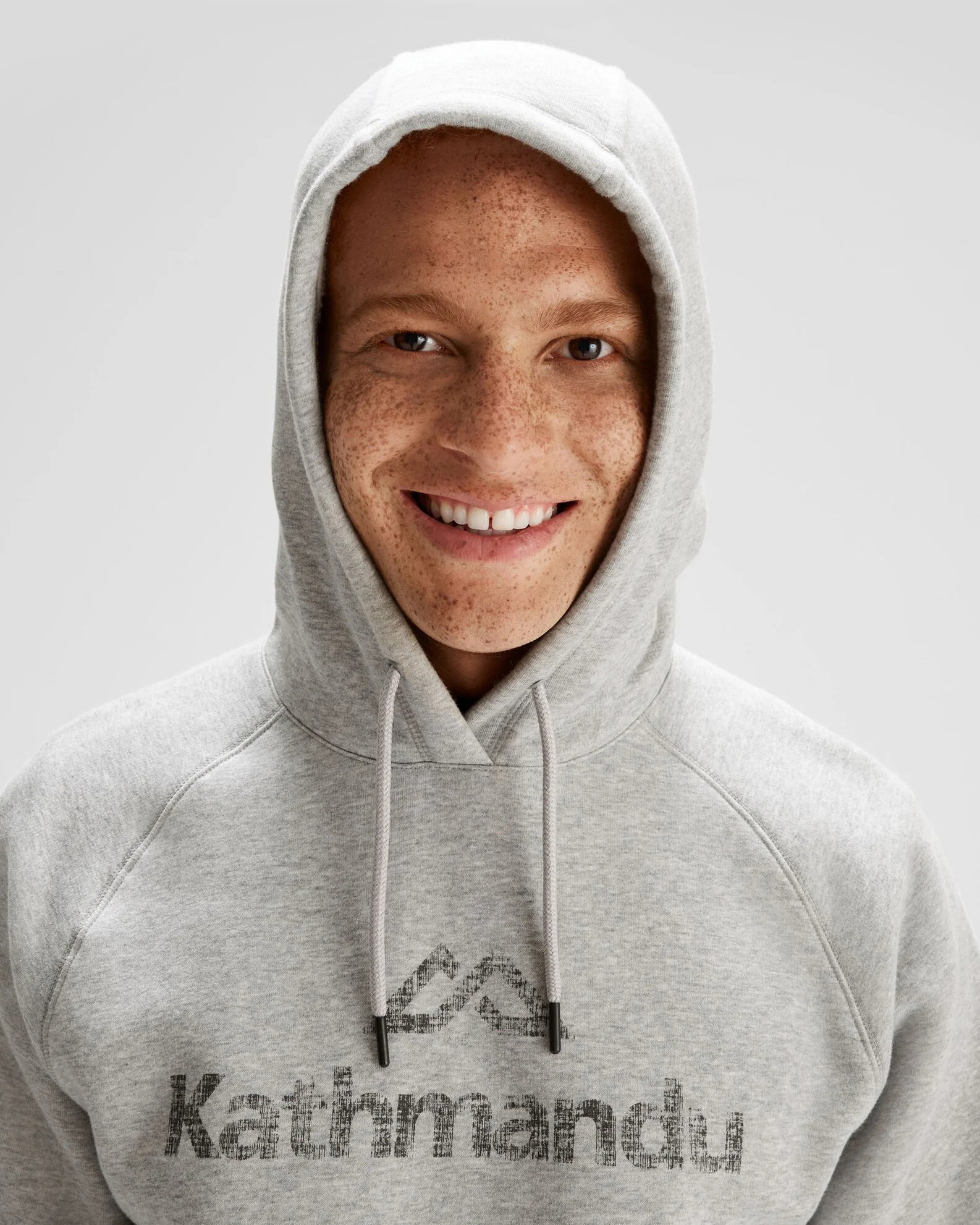 Men's Kathmandu Logo Hoodie - Light Grey Marle - Image 4