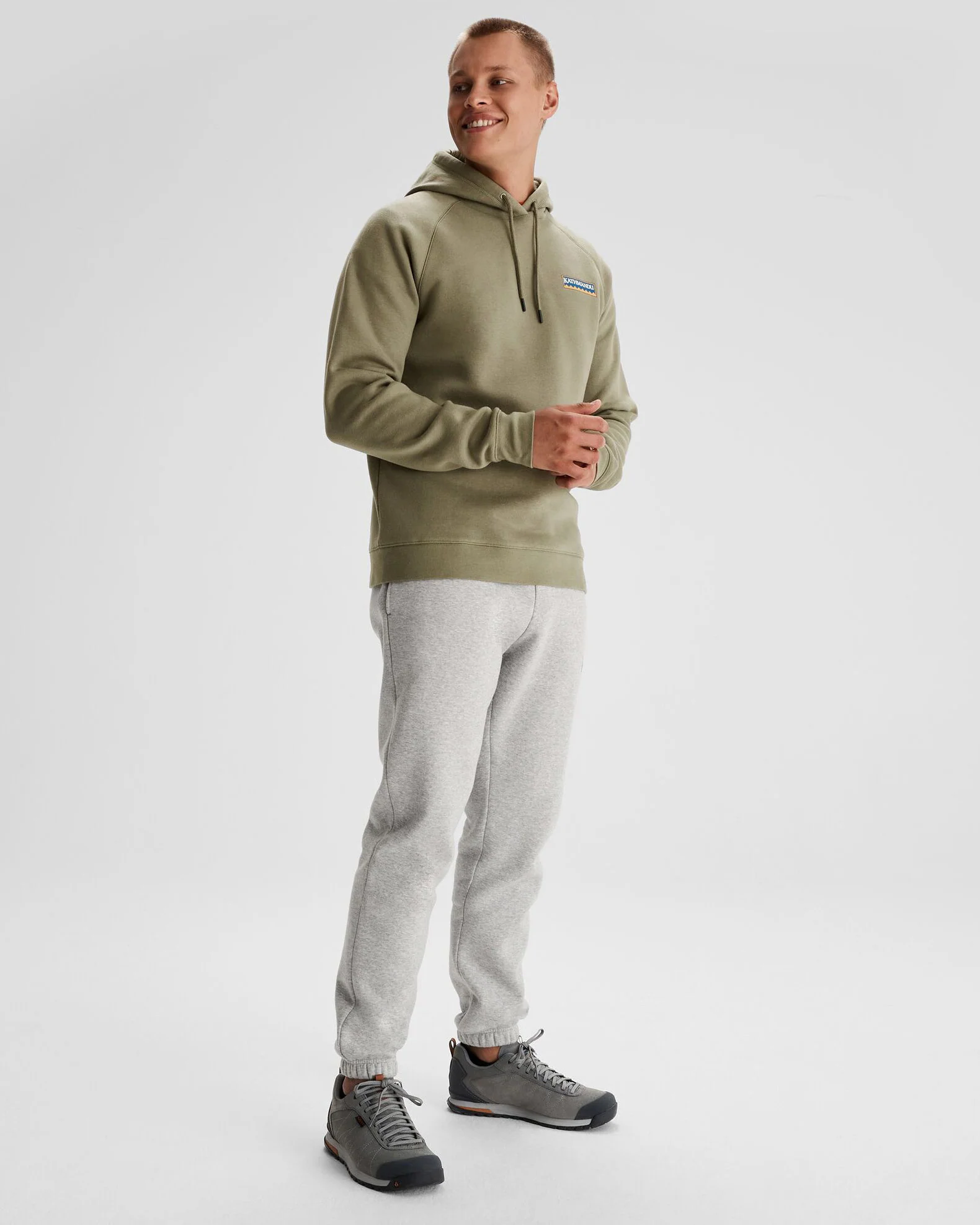 Men's Kathmandu Heritage Logo Slouchy Hoodie - Beech - Image 2