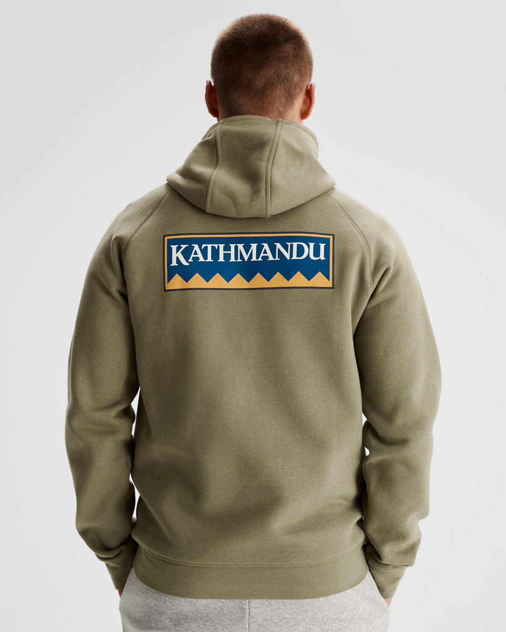Men's Kathmandu Heritage Logo Slouchy Hoodie - Beech - Image 3