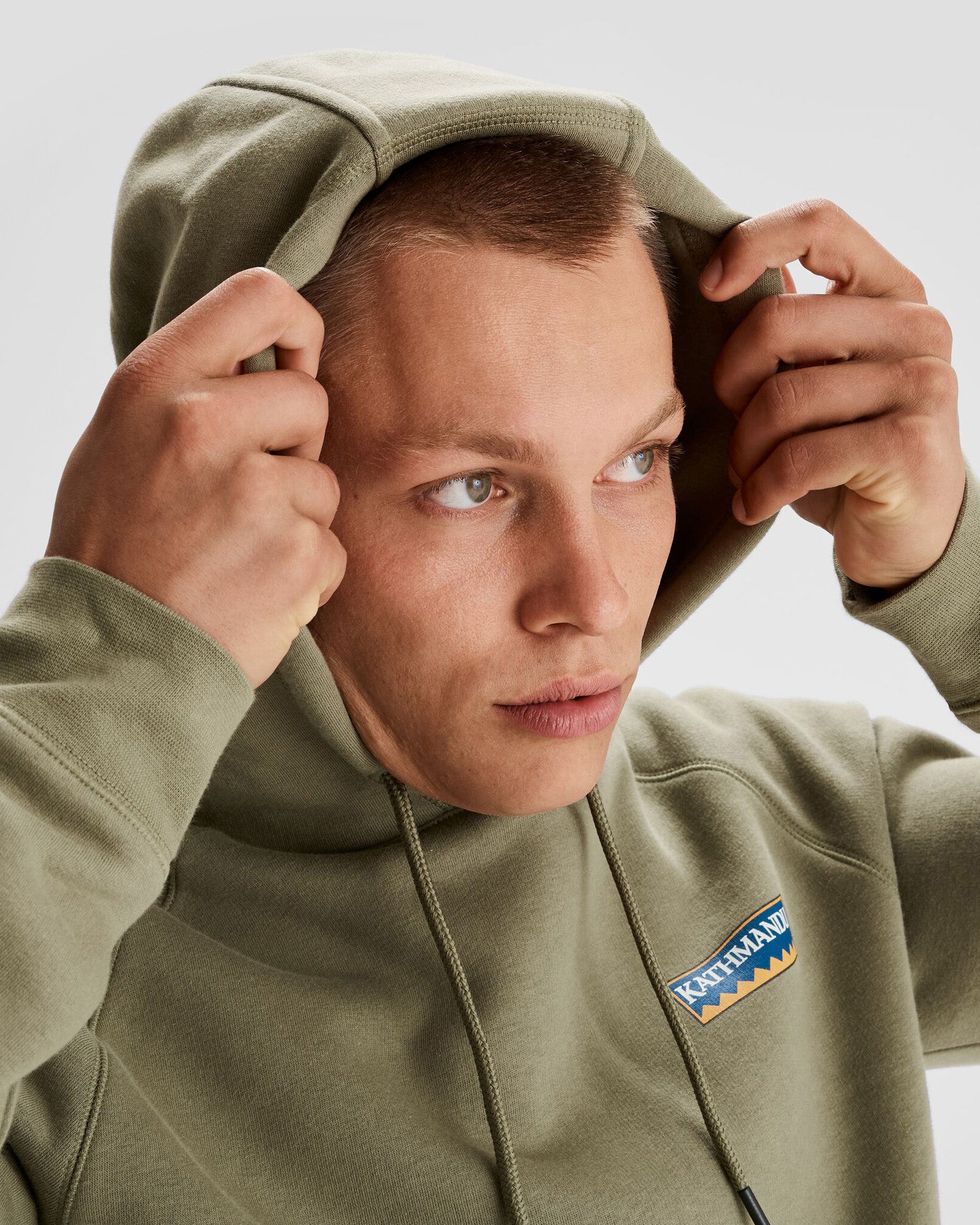 Men's Kathmandu Heritage Logo Slouchy Hoodie - Beech - Image 4