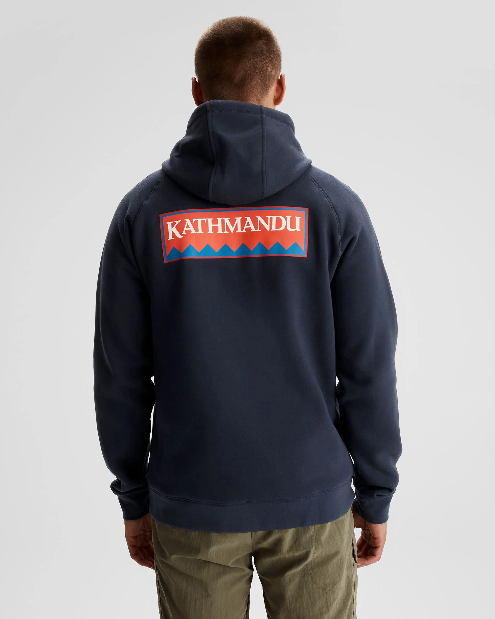 Men's Kathmandu Heritage Logo Slouchy Hoodie - Pure Navy - Image 3