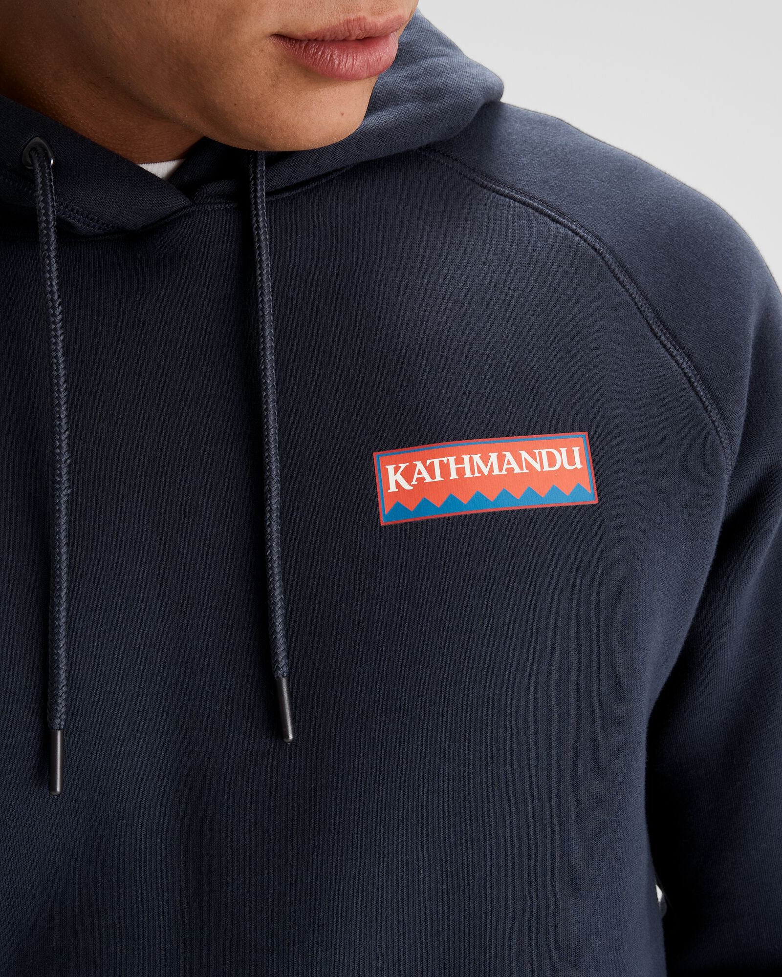 Men's Kathmandu Heritage Logo Slouchy Hoodie - Pure Navy - Image 5