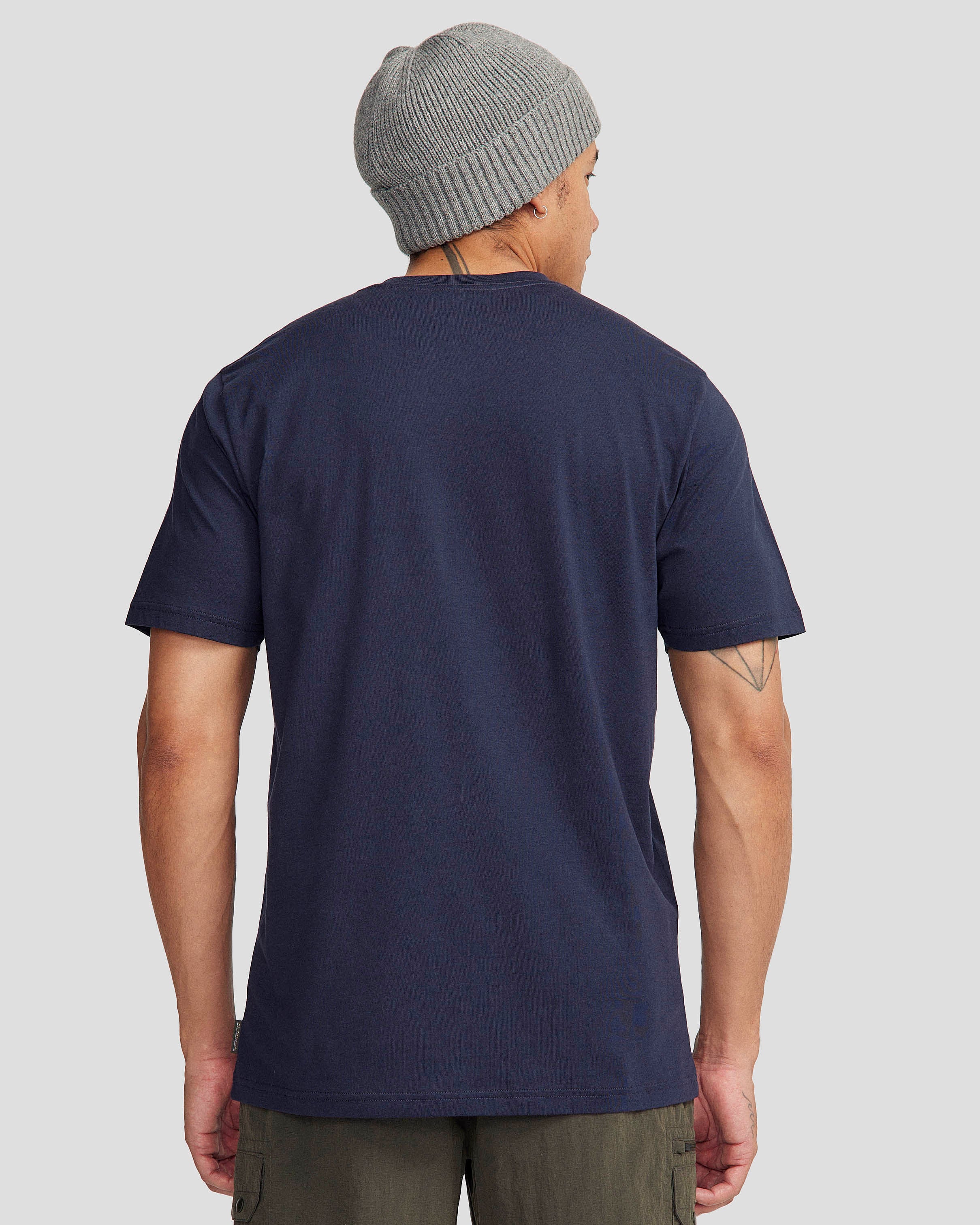 Men's Logo Organic Cotton T-shirt - Pure Navy - Image 3