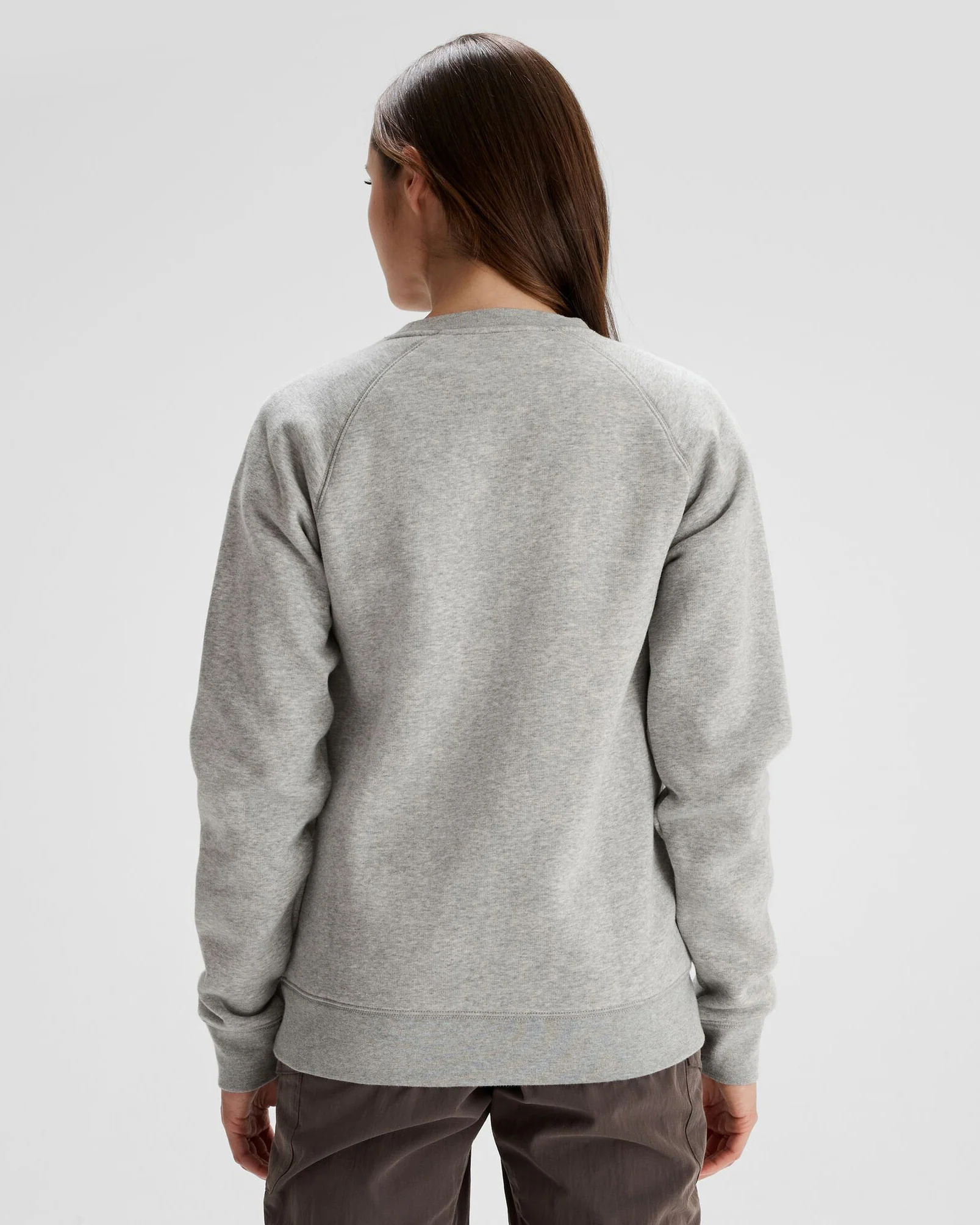 Women's Kathmandu Logo Crew Sweater - Light Grey Marle - Image 3