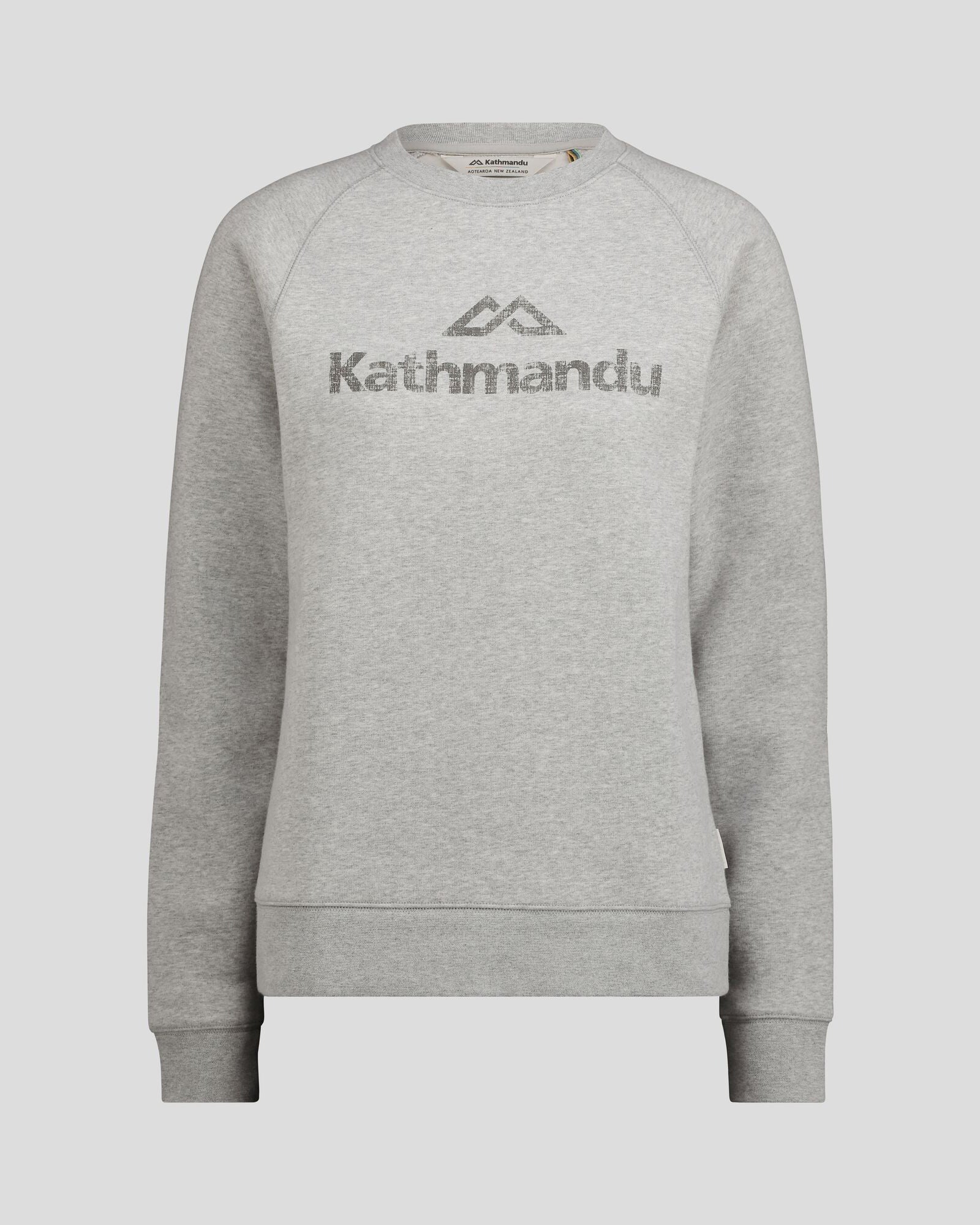 Women's Kathmandu Logo Crew Sweater - Light Grey Marle - Image 4