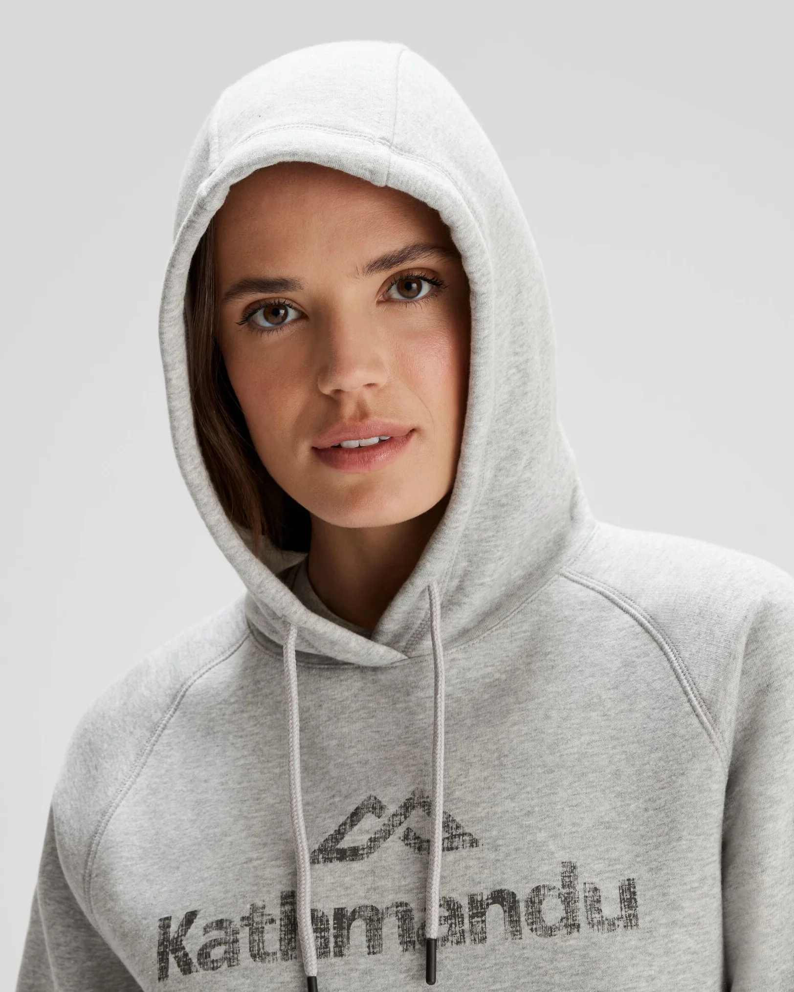 Women's Kathmandu Logo Hoodie - Light Grey Marle - Image 4