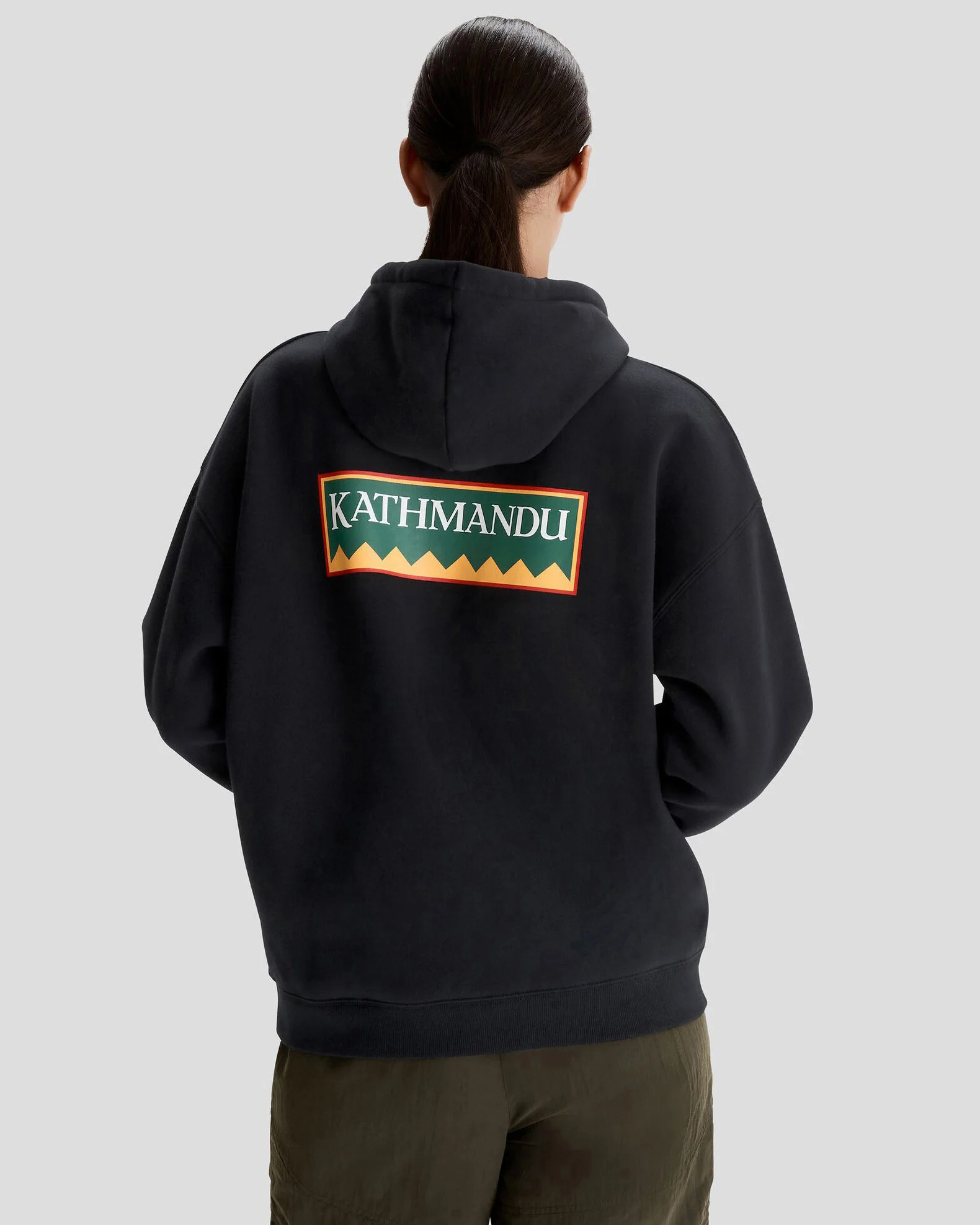 Women's Kathmandu Heritage Logo Slouchy Hoodie - Black - Image 3
