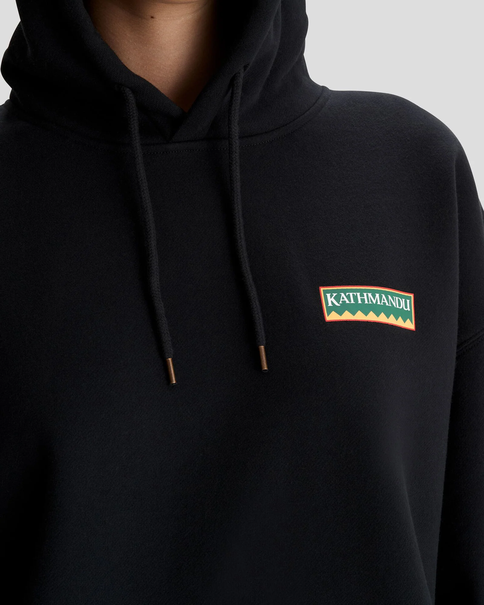 Women's Kathmandu Heritage Logo Slouchy Hoodie - Black - Image 5