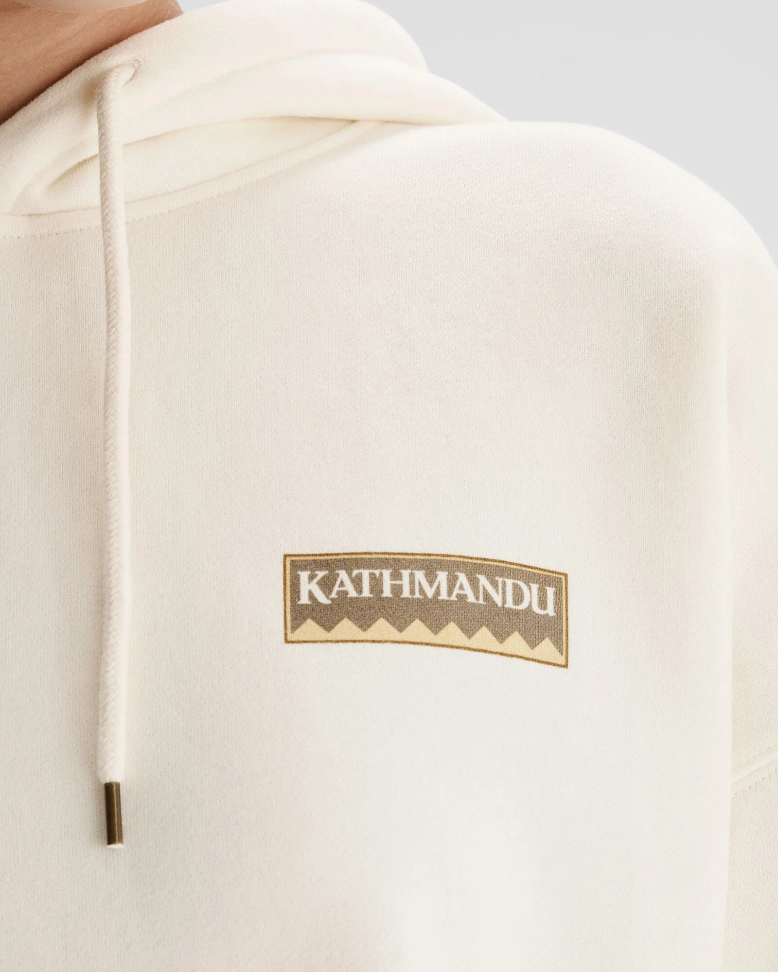 Women's Kathmandu Heritage Logo Slouchy Hoodie - Bone - Image 5