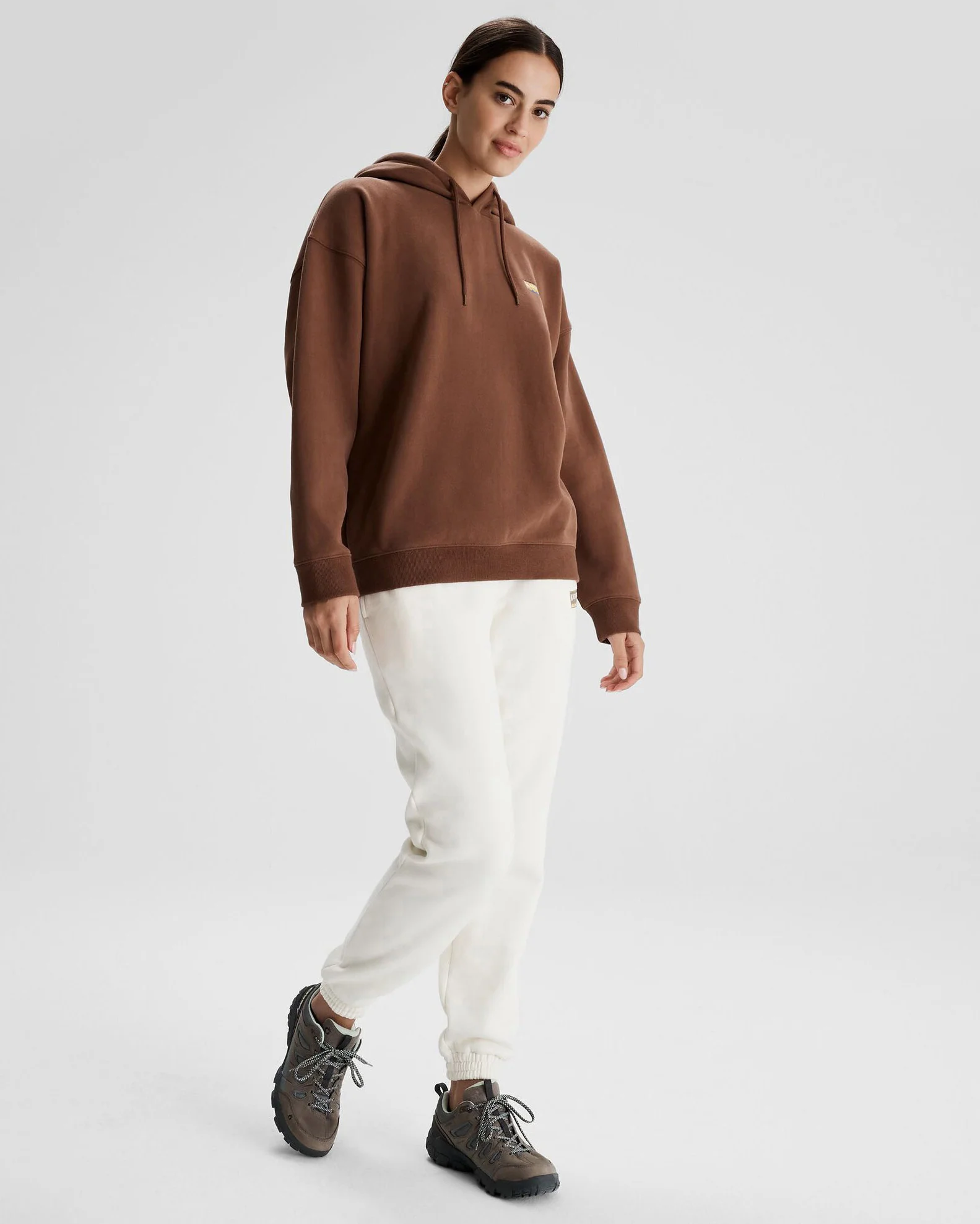 Women's Kathmandu Heritage Logo Slouchy Hoodie - Brown - Image 2