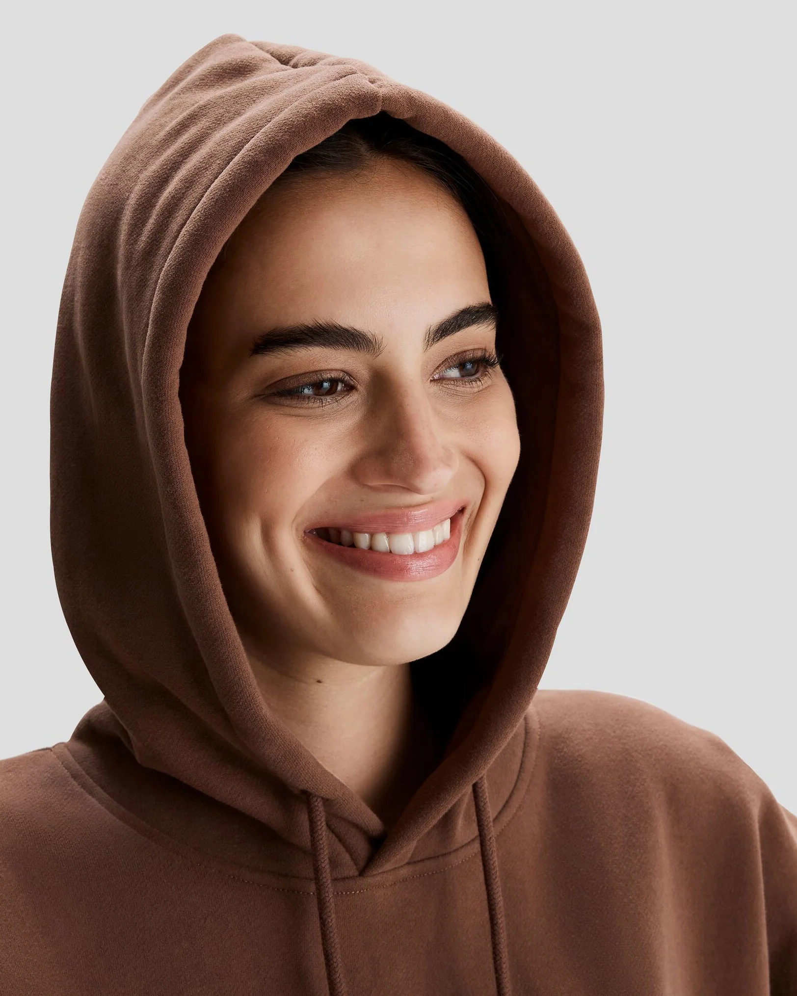 Women's Kathmandu Heritage Logo Slouchy Hoodie - Brown - Image 4