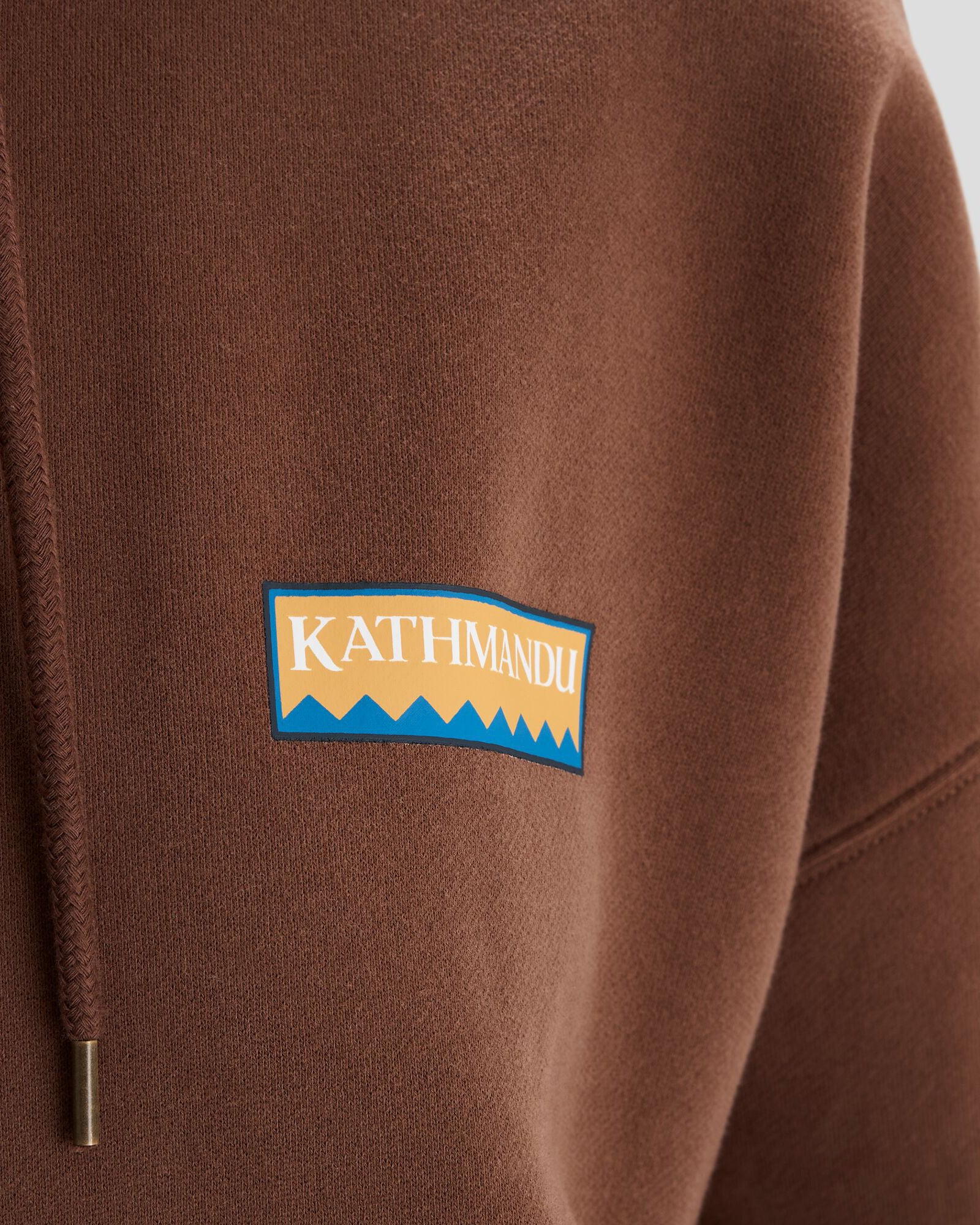 Women's Kathmandu Heritage Logo Slouchy Hoodie - Brown - Image 5